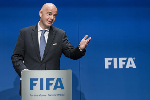 Gianni Infantino, FIFA President speaks after the FIFA Council meeting at the Home of FIFA in Zurich, Switzerland, Tuesday, Jan. 10, 2017. FIFA will expand the World Cup to 48 teams, adding 16 extra nations to the 2026 tournament which is likely to be held in North America. (Ennio Leanza/AP)