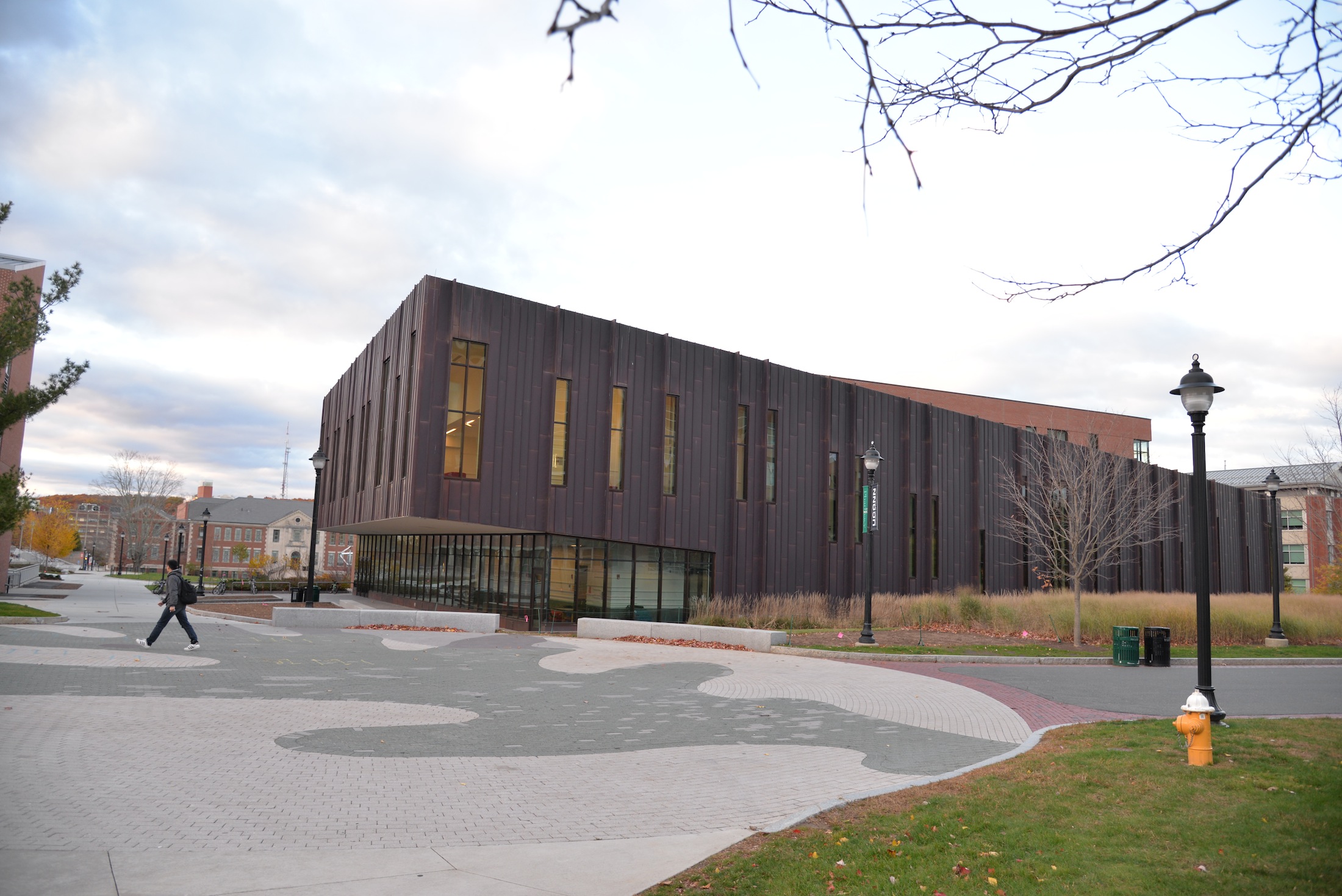 Photo taken outside of Laurel Hall, one of the buildings heading towards more sustainability. (Amar Batra/ The Daily Campus)