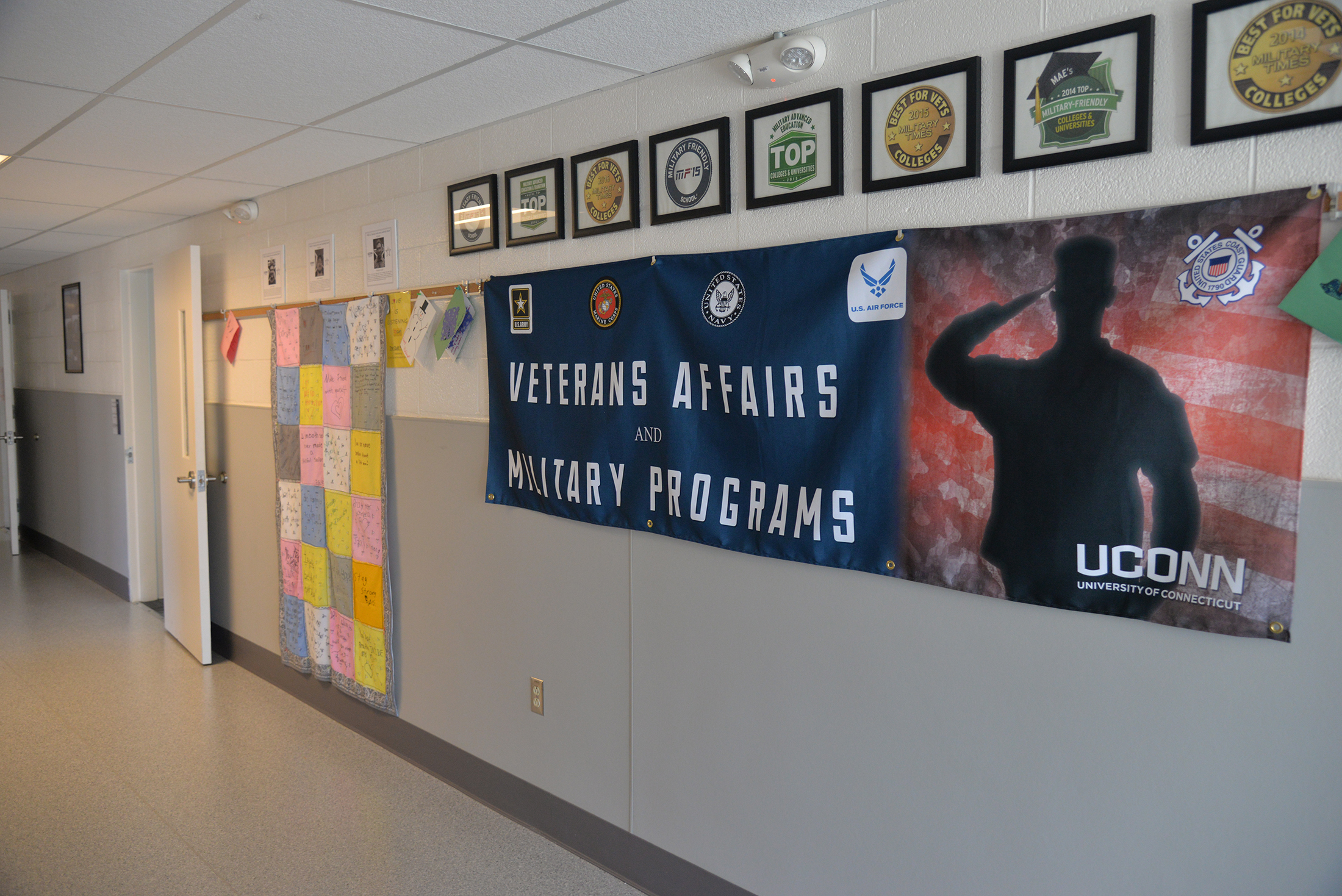 The UConn Veteran's Affairs office is located on the third floor of Arjona. The office helps veterans adjust to University life and provides a community of support. (Amar Batra/The Daily Campus)