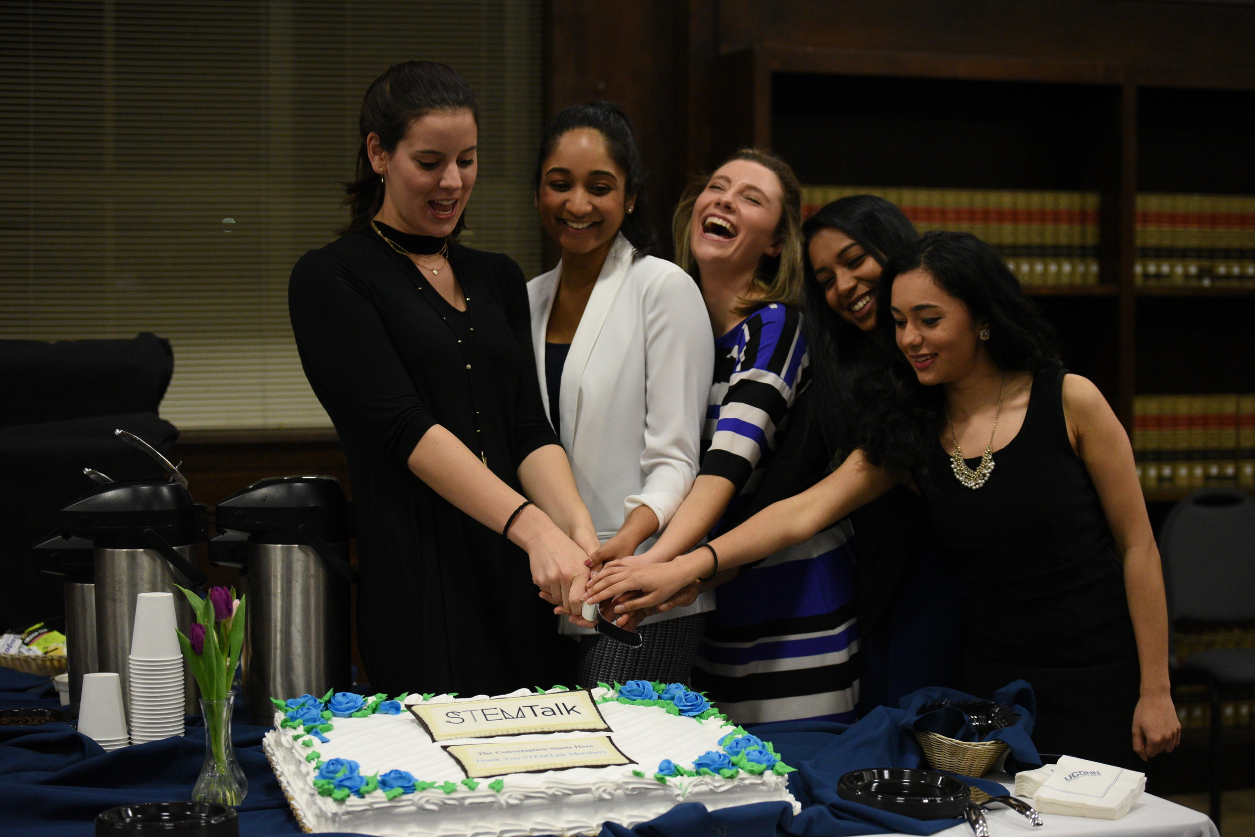 Students are celebrating the success launch of the first issue of STEM Talk. STEM Talk Launch party is meant celebrate and show off all of the hard work that STEMTalk members have put into the inaugural issue. (Zhelun Lang/The Daily Campus)