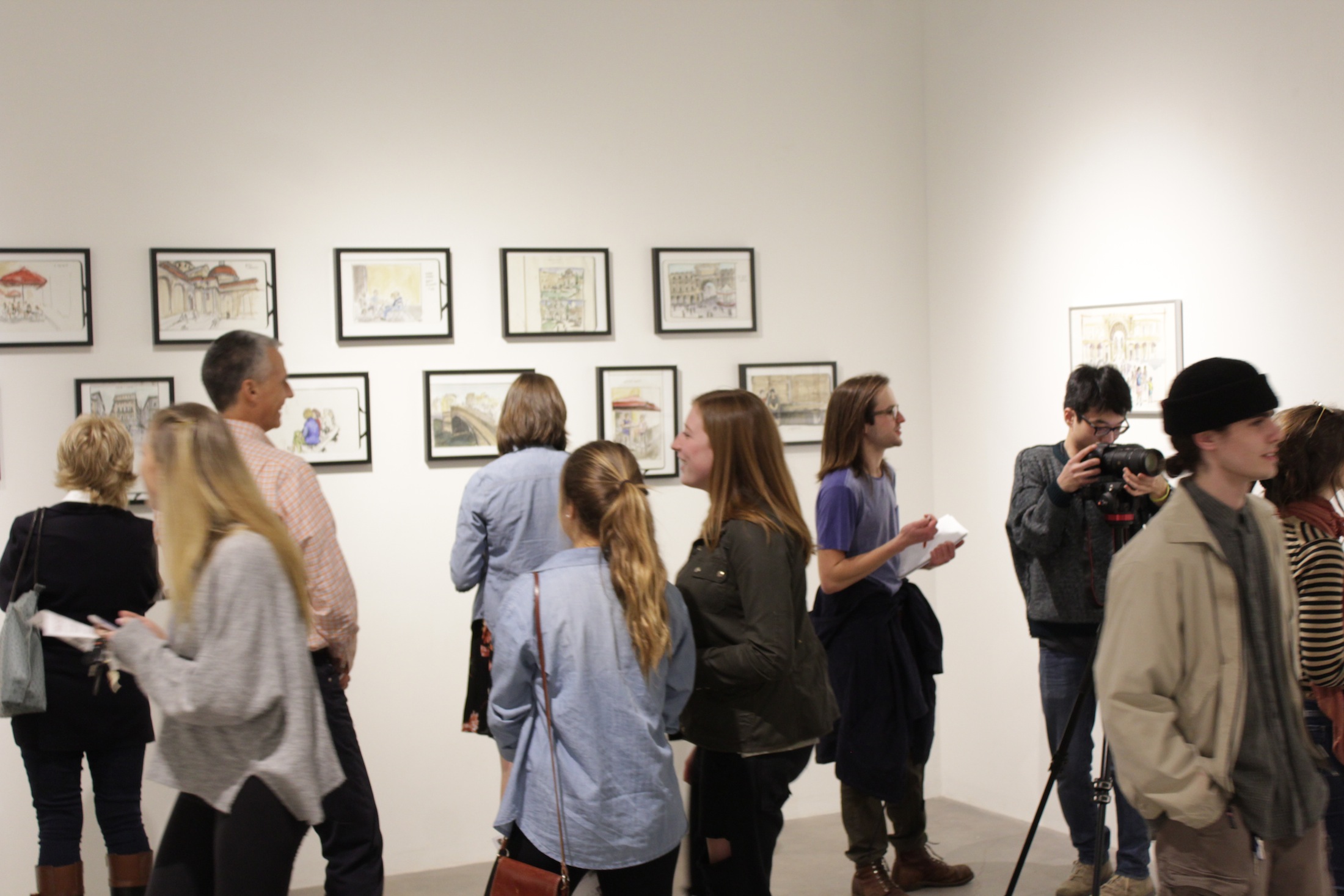 Louise Astorino, an art student at UConn, showcased his work on Thursday night in the Art Building. by (Jordan Richardson/The Daily Campus)