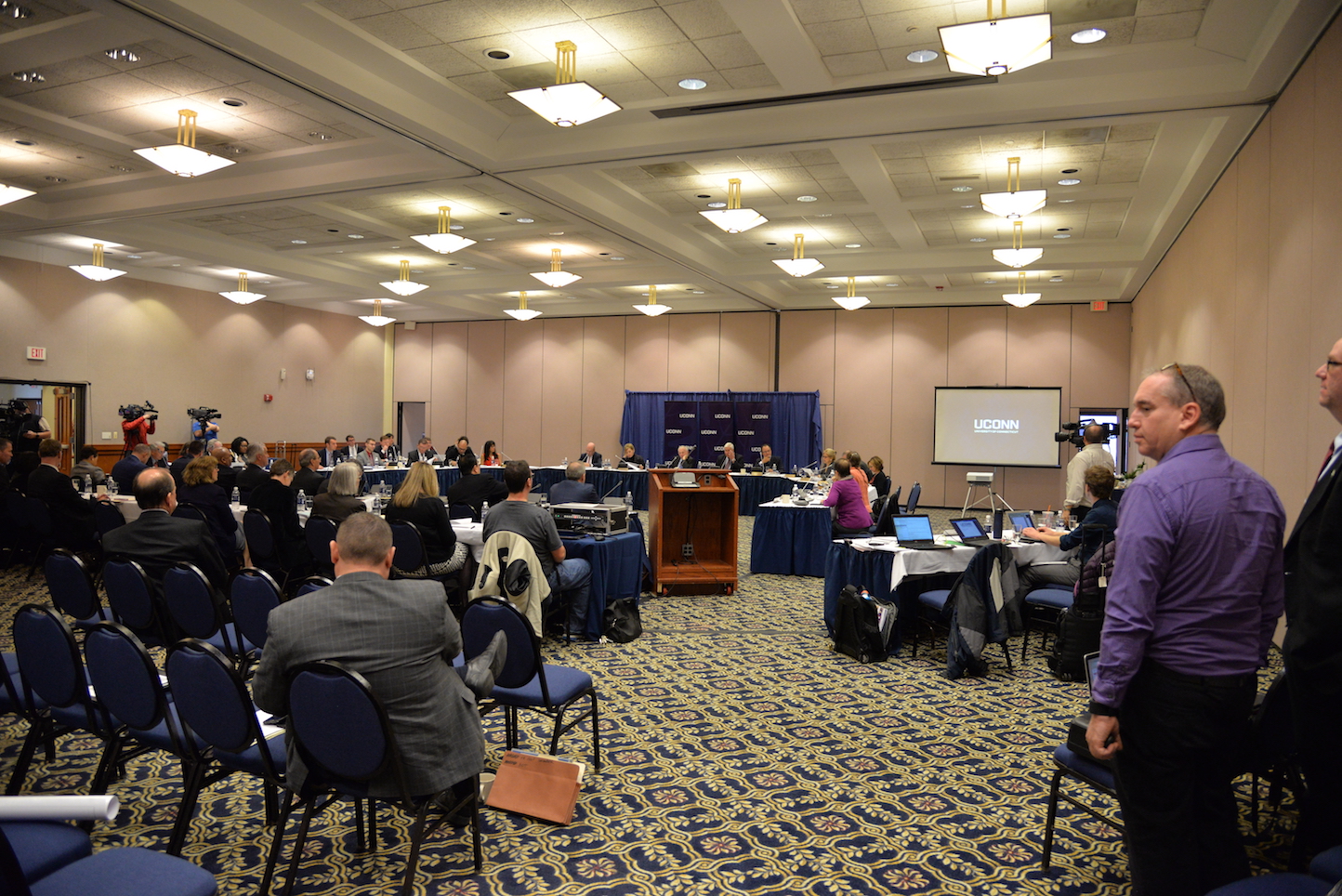 The Board of Trustees met of their monthly meeting to discuss current affairs of the university. While not on the budget many students came to speak in support of a bill to make UConn a sanctuary city. (Amar Batra/The Daily Campus)