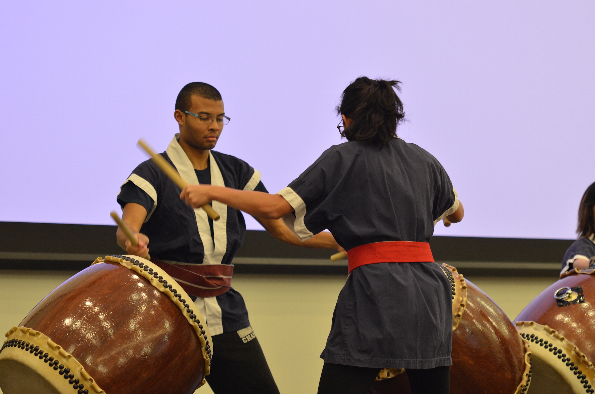 UConn Taiko blows the crowd away with their powerful drum performances. Various cultural groups at UConn gathered at the Studen Union Ballroom on Saturday, March 25, to share aspects of each of their cultures for World Fest. (Akshara Thejaswi/The Daily Campus)