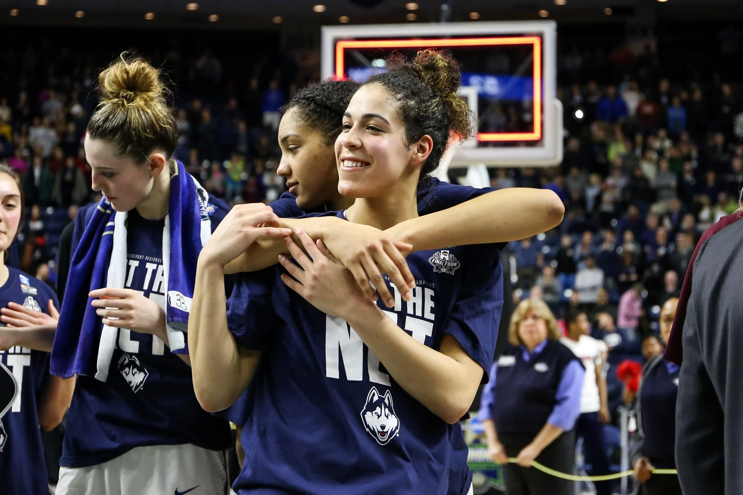 UConn junior Kia Nurse was all smiles after the Huskies’ win.