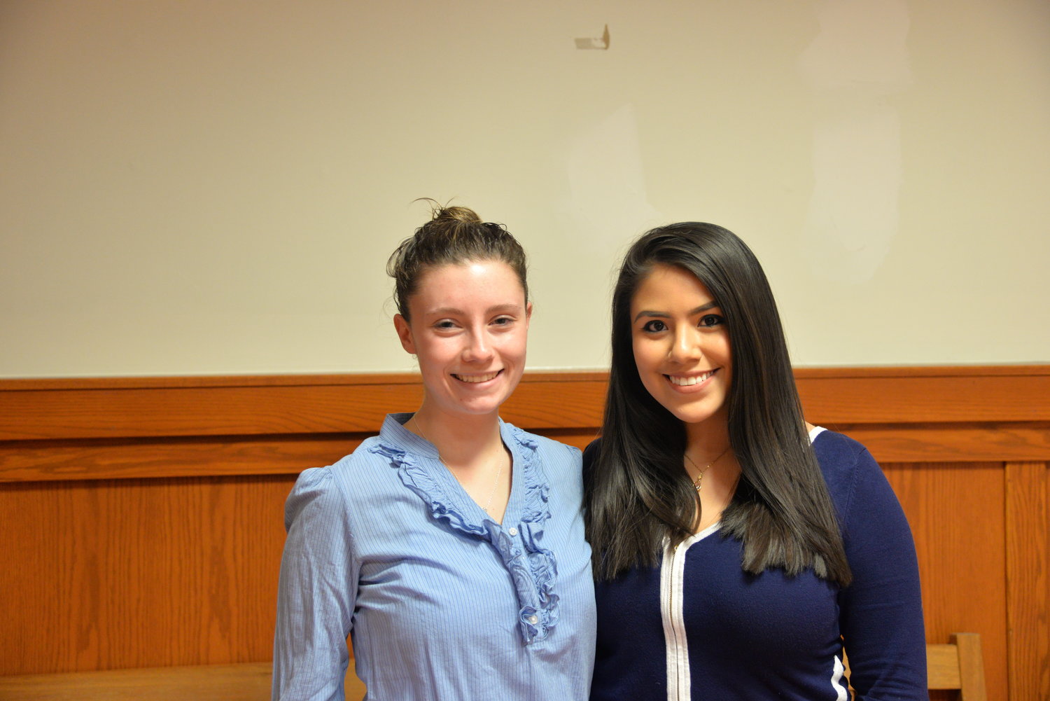 Newly elected Vice President Lysette Johson (left) and newly elected President Irma Valverde (right). (Amar Batra/The Daily Campus)