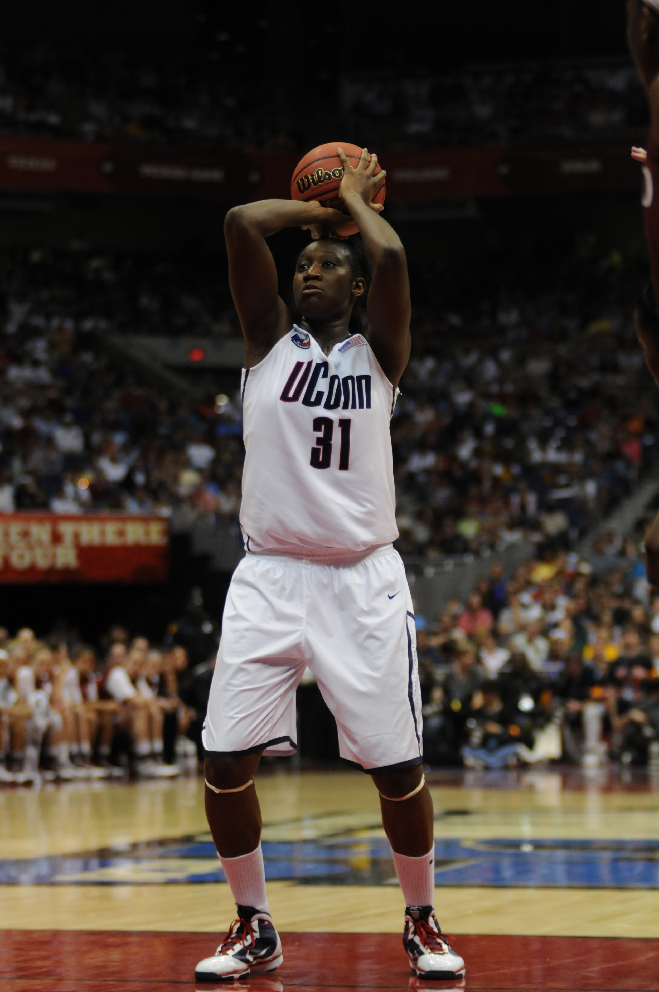 Charles taking a free throw during the National Championship against Stanford on April 6, 2010. (File photo)