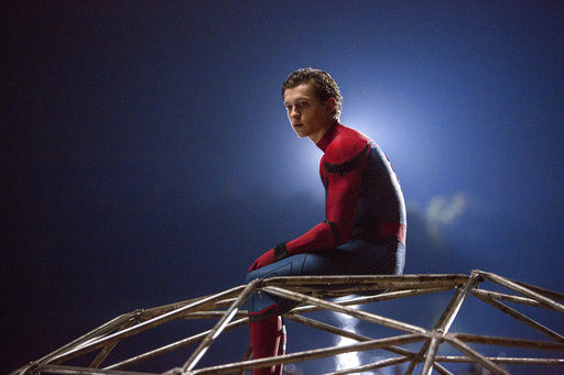This image released by Columbia Pictures shows Tom Holland in a scene from "Spider-Man: Homecoming." (Chuck Zlotnick/Columbia Pictures-Sony via AP)