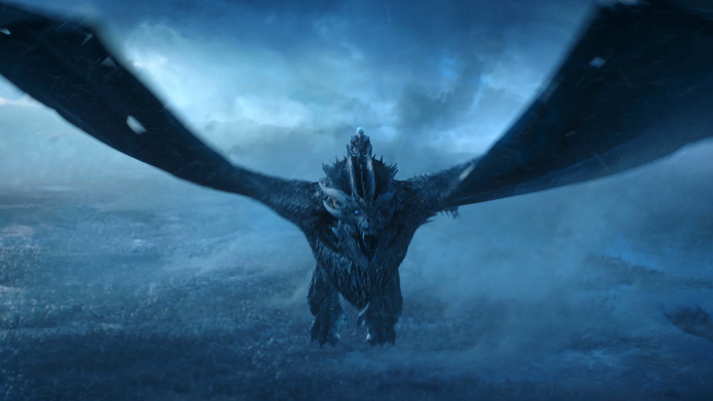 This image released by HBO shows Vladimir Furdik as The Night King on the season finale of "Game of Thrones." (HBO via AP)