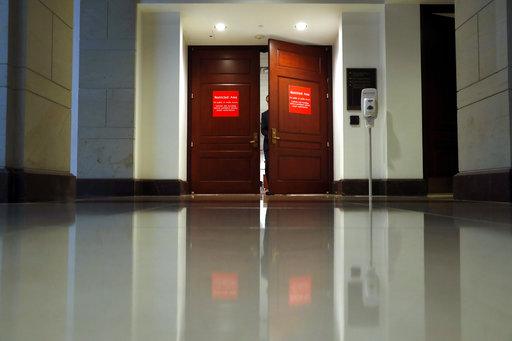 The House Intelligence Committee meets in a secure room and behind closed doors on Capitol Hill, Thursday, Sept. 28, 2017 in Washington. Officials from Twitter are on Capitol Hill for meetings as part of the House and Senate investigations into Russian interference in the 2016 elections. (AP Photo/Alex Brandon)