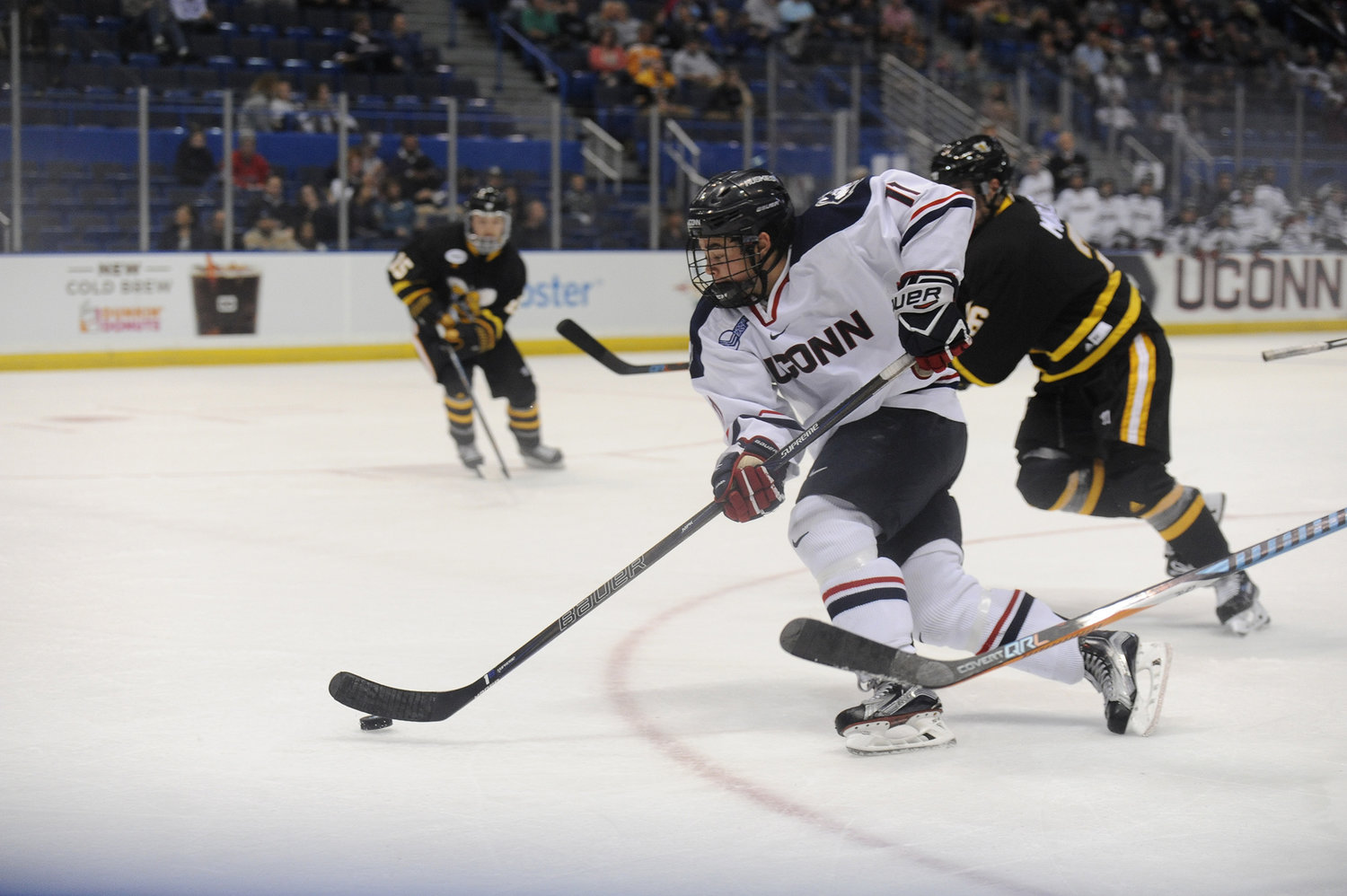 The Huskies are 3-4-1 in season-opening series under Cavanaugh, and are tied 3-3-3 all-time against UMaine. (Jason Jiang/The Daily Campus)