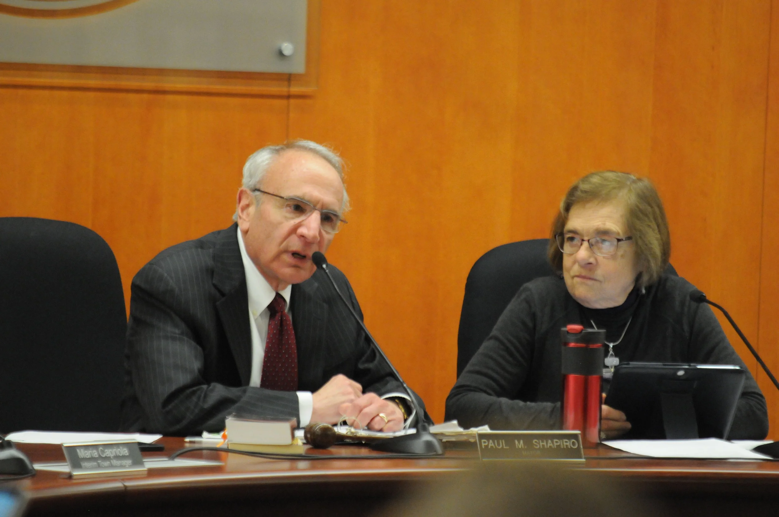 The Mansfield Town Council meets for their regular meeting on Nov. 13 in the Audrey P. Heck Building. This was the first meeting with the newly elected council members in attendance. Mayor Paul Shapiro made new committee appointments. (Olivia Stenger/The Daily Campus)