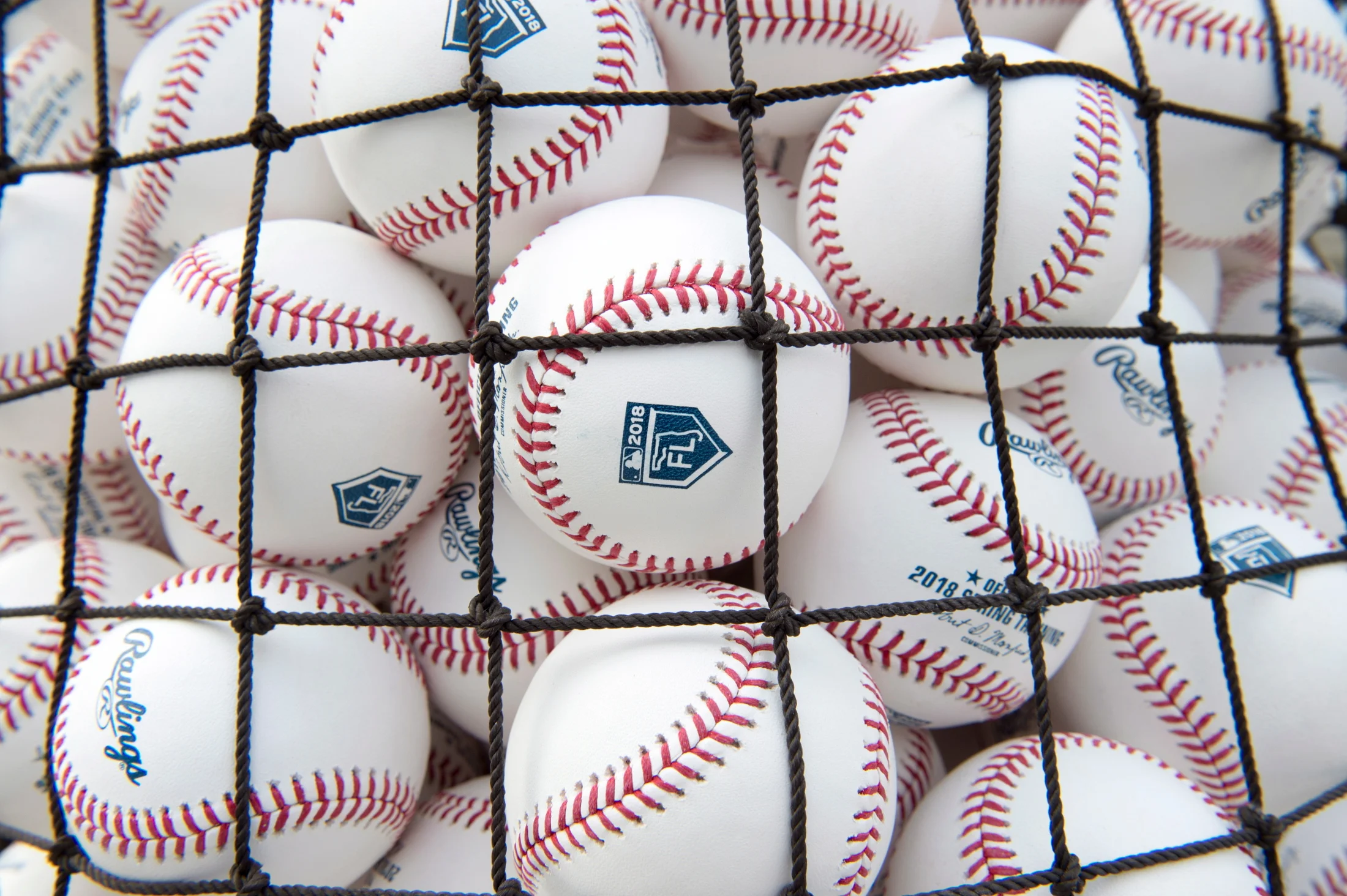 Baseballs sit ready for use at Toronto Blue Jays baseball spring training in Dunedin, Fla., on Wednesday Feb. 14, 2018. (Frank Gunn/The Canadian Press via AP)