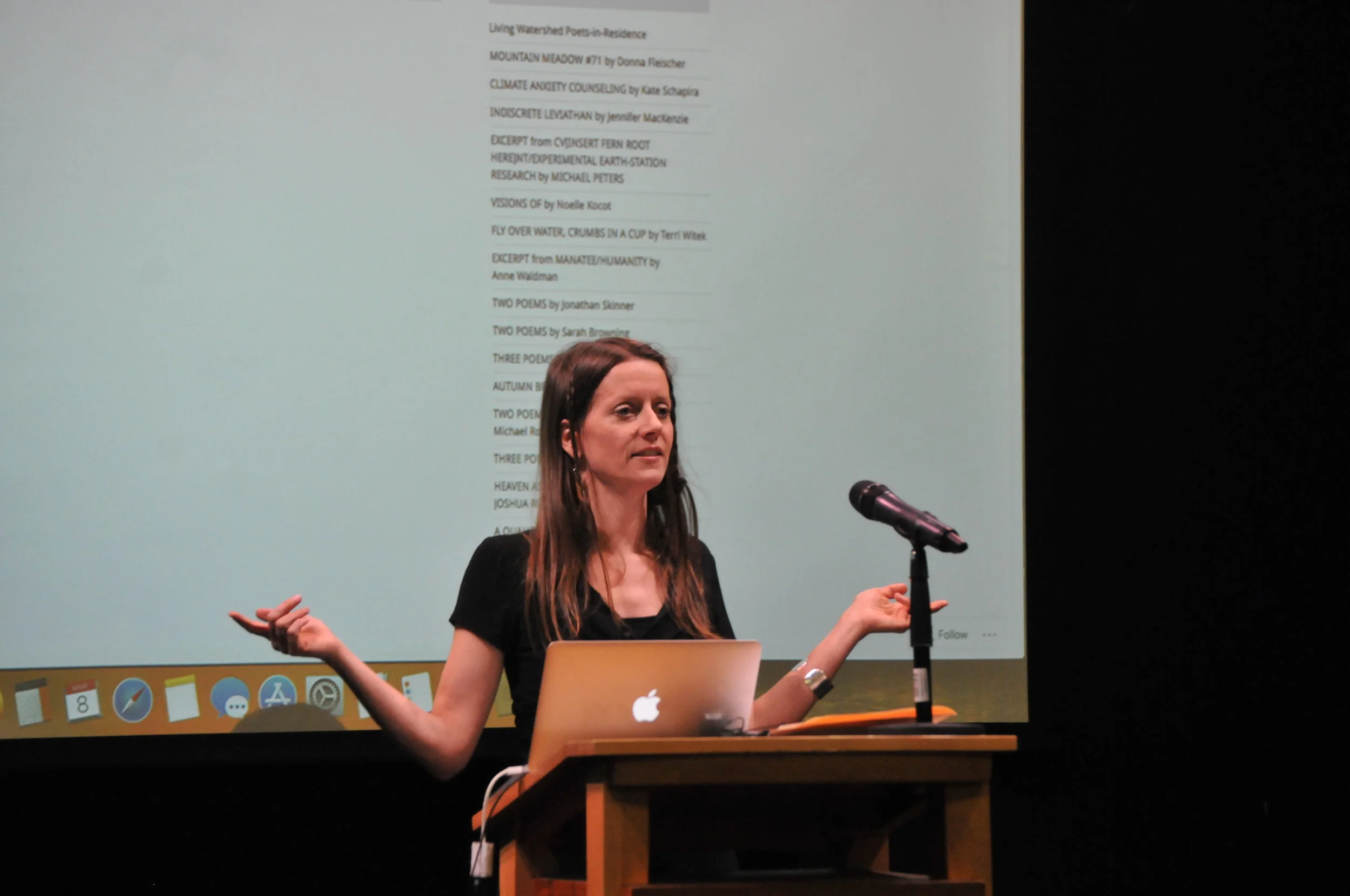 Staples’ presentation was well-received by an audience of students and UConn Creative Writing Program members. (Judah Shingleton/The Daily Campus)