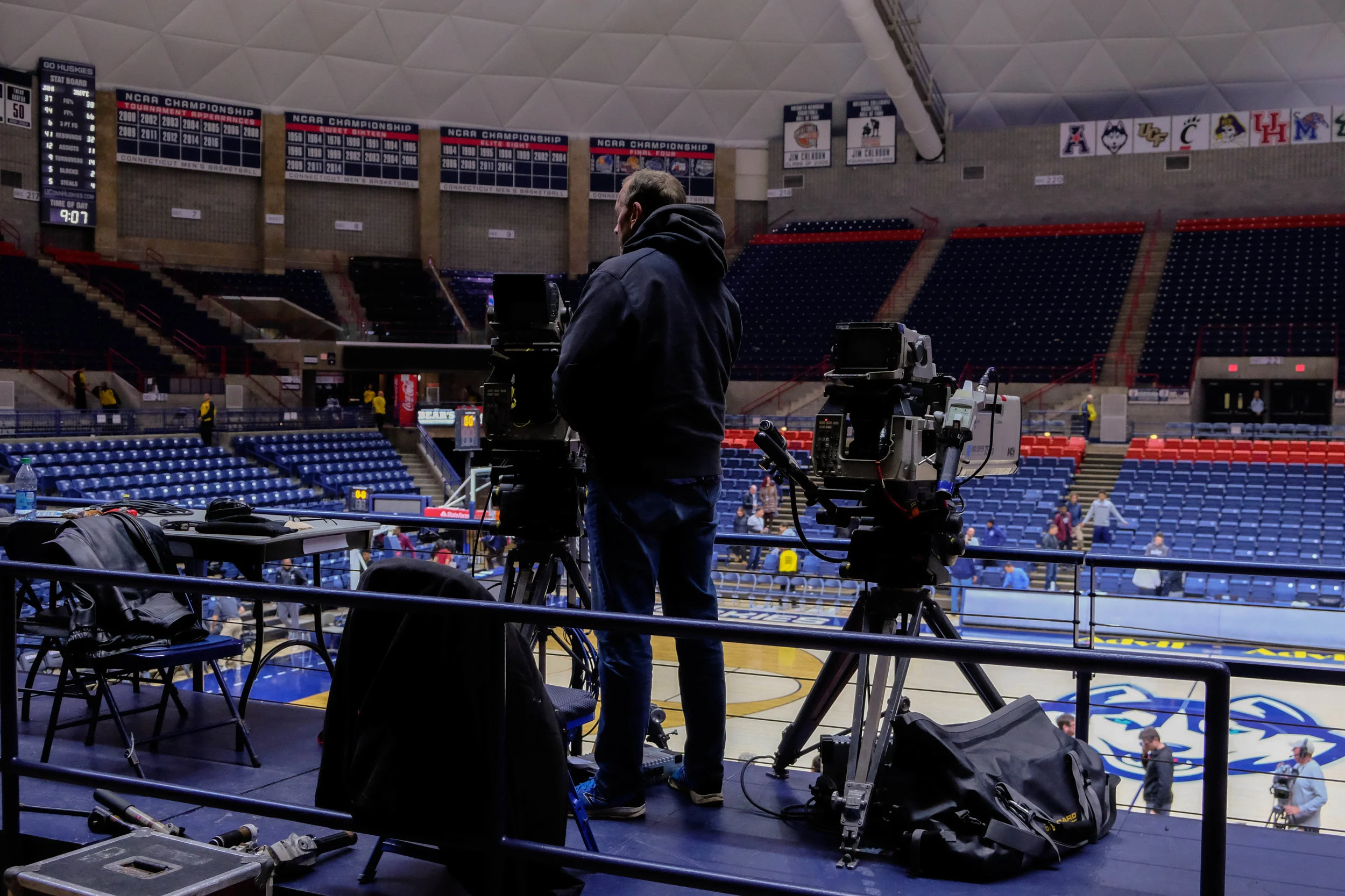  In the national spotlight, every game has thousands of eyes on the court. Television crews set up and break down to show the rest of the world what we are capable of.