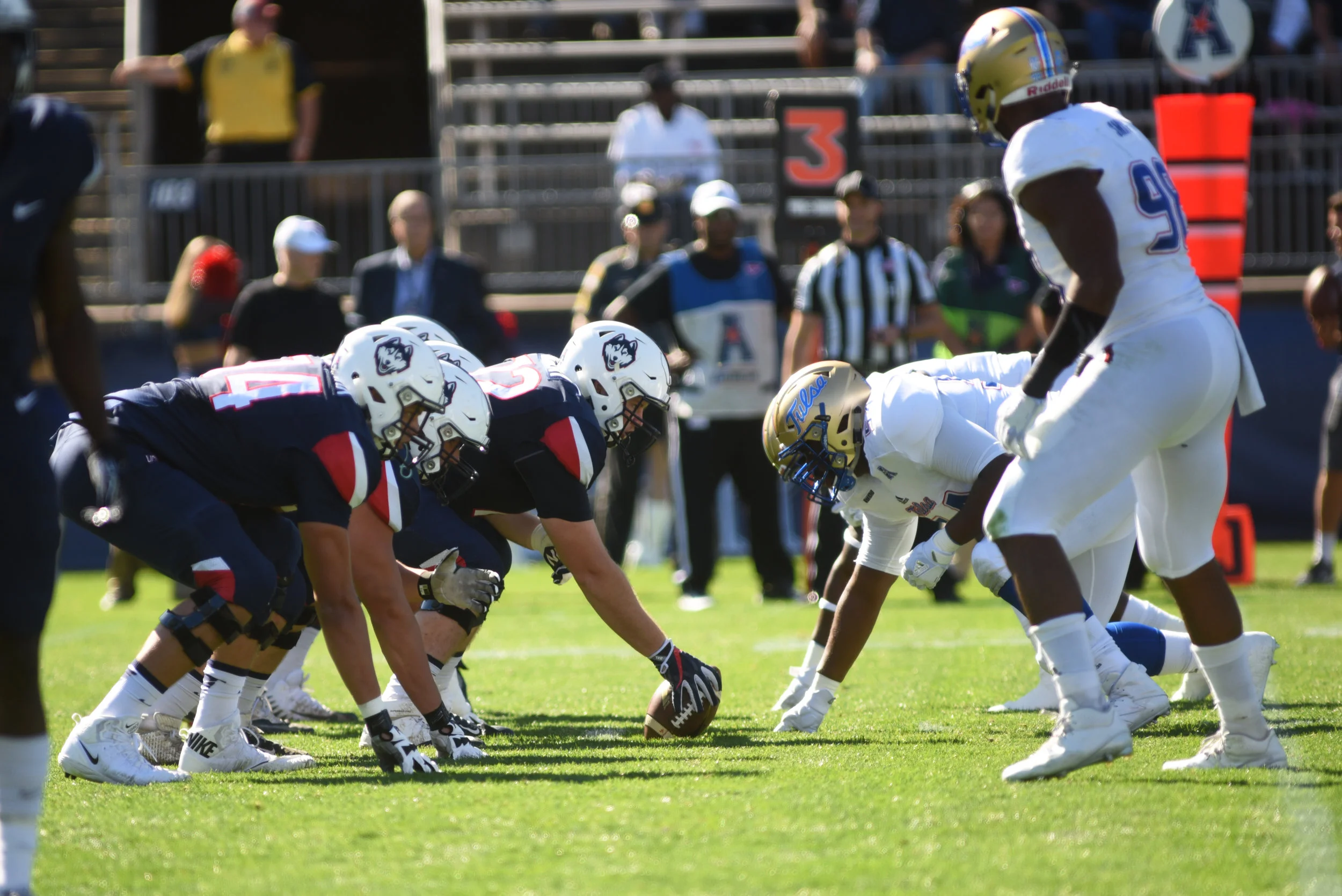 Randy Edsall and the UConn Huskies are adding to the game day experience in East Hartford. (Charlotte Lao/The Daily Campus)