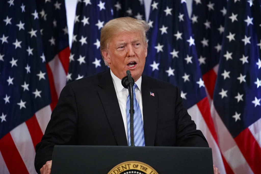 President Donald Trump speaks during a news conference at the Lotte New York Palace hotel during the United Nations General Assembly, Wednesday, Sept. 26, 2018, in New York. (AP Photo/Evan Vucci)