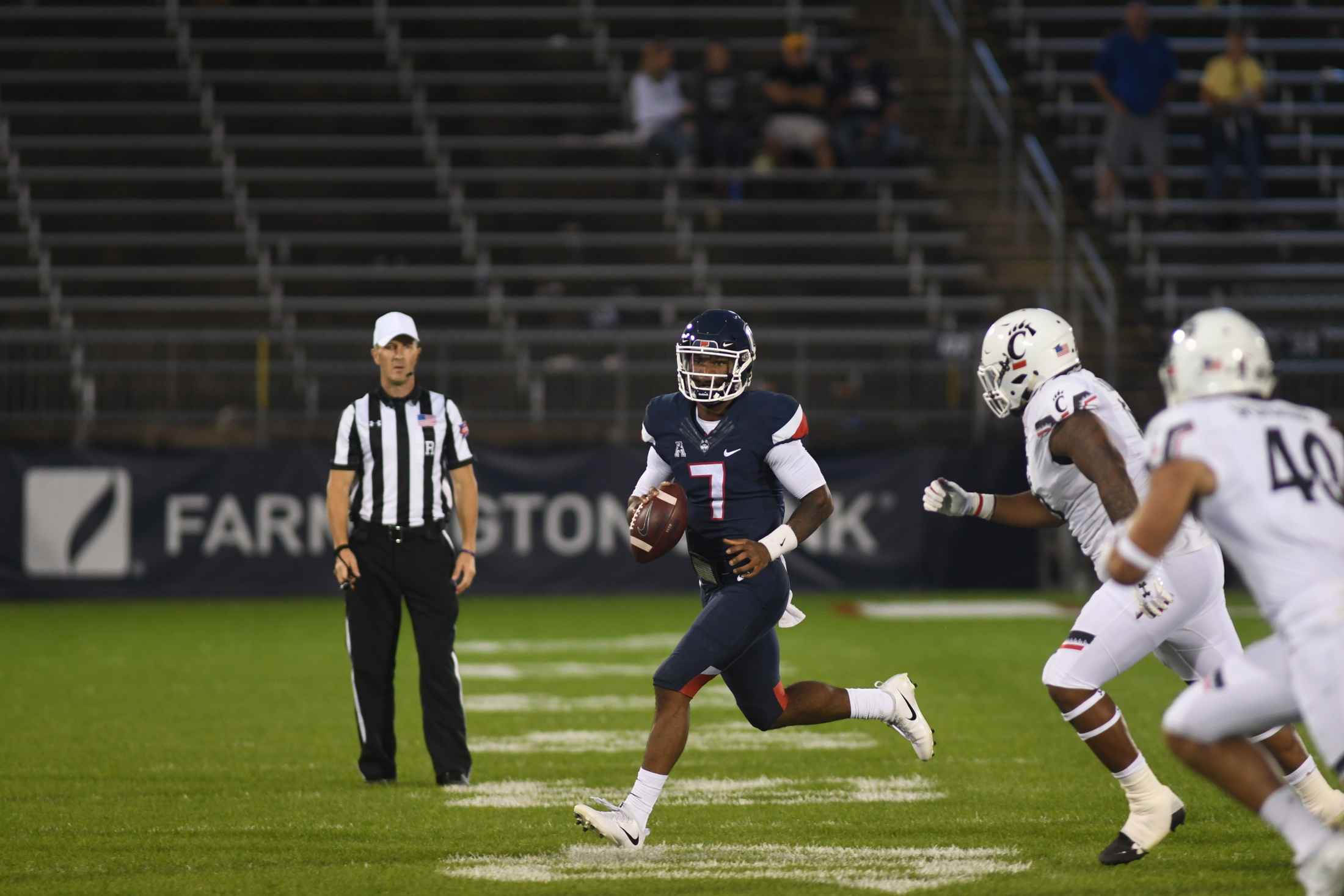 UConn plays against Cincinnati Saturday afternoon at Rentschler Field. The team was defeated 49-7. There next home game will be Saturday October 27 (Nicholas Hampton/The Daily Campus)