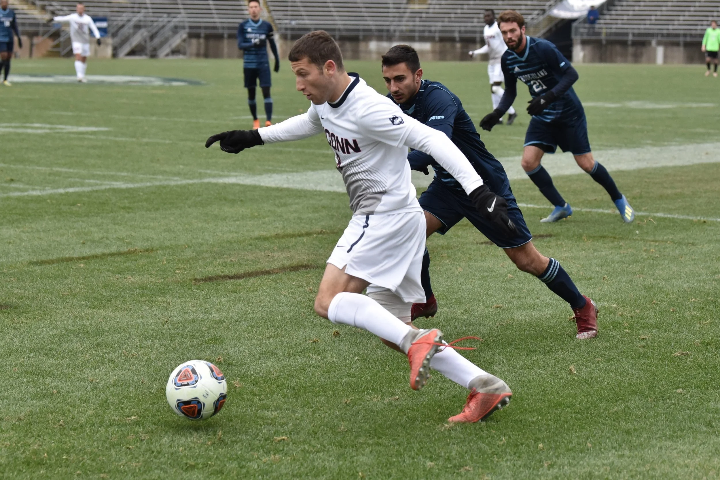 UConn Men’s Soccer made a miraculous comeback to advance to the next round of the NCAA Tournament. (Eric Yang/ The Daily Campus)