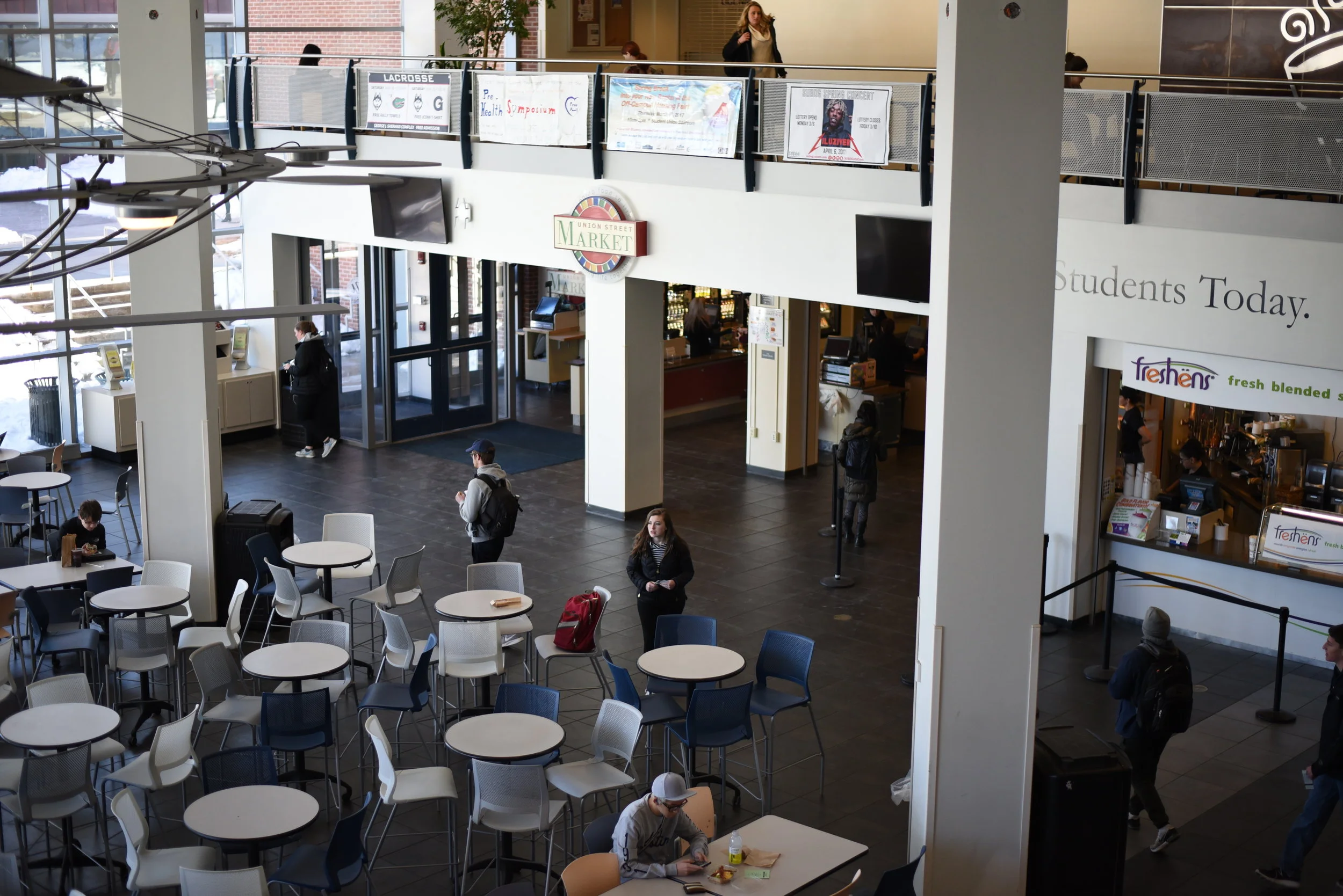 Despite the fact that the Union is known to many as a hub of food, the focus on healthy groceries is still a welcome alternative to the ever-popular pizza and burritos of the Union Street Market. (Charlotte Lao/The Daily Campus)