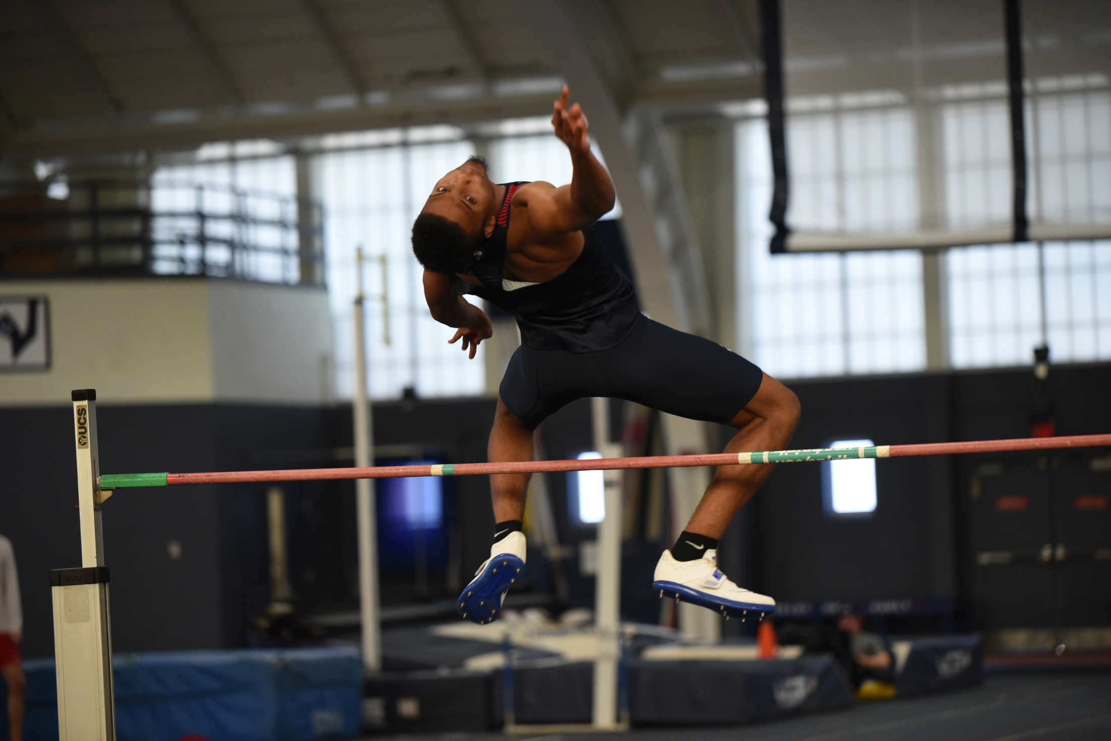 The UConn men's track and field team host a heptatholon in Hugh S. Greer Field House. It is a two day event that started on Thursday Dec 7 and will finish on Friday Dec 8 (Charlotte Lao/The Daily Campus)