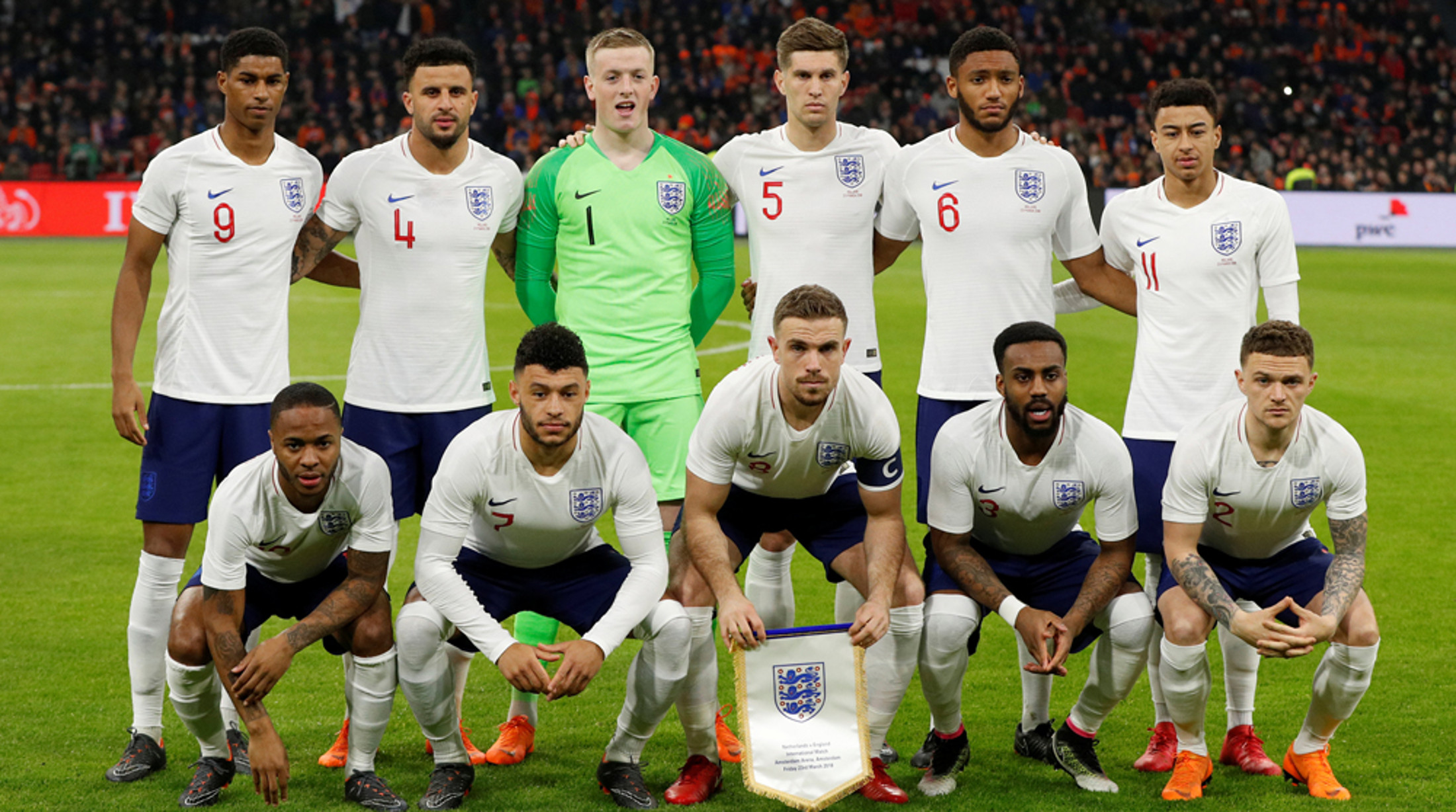 The English squad for the 2018 World Cup (Be In Sports)