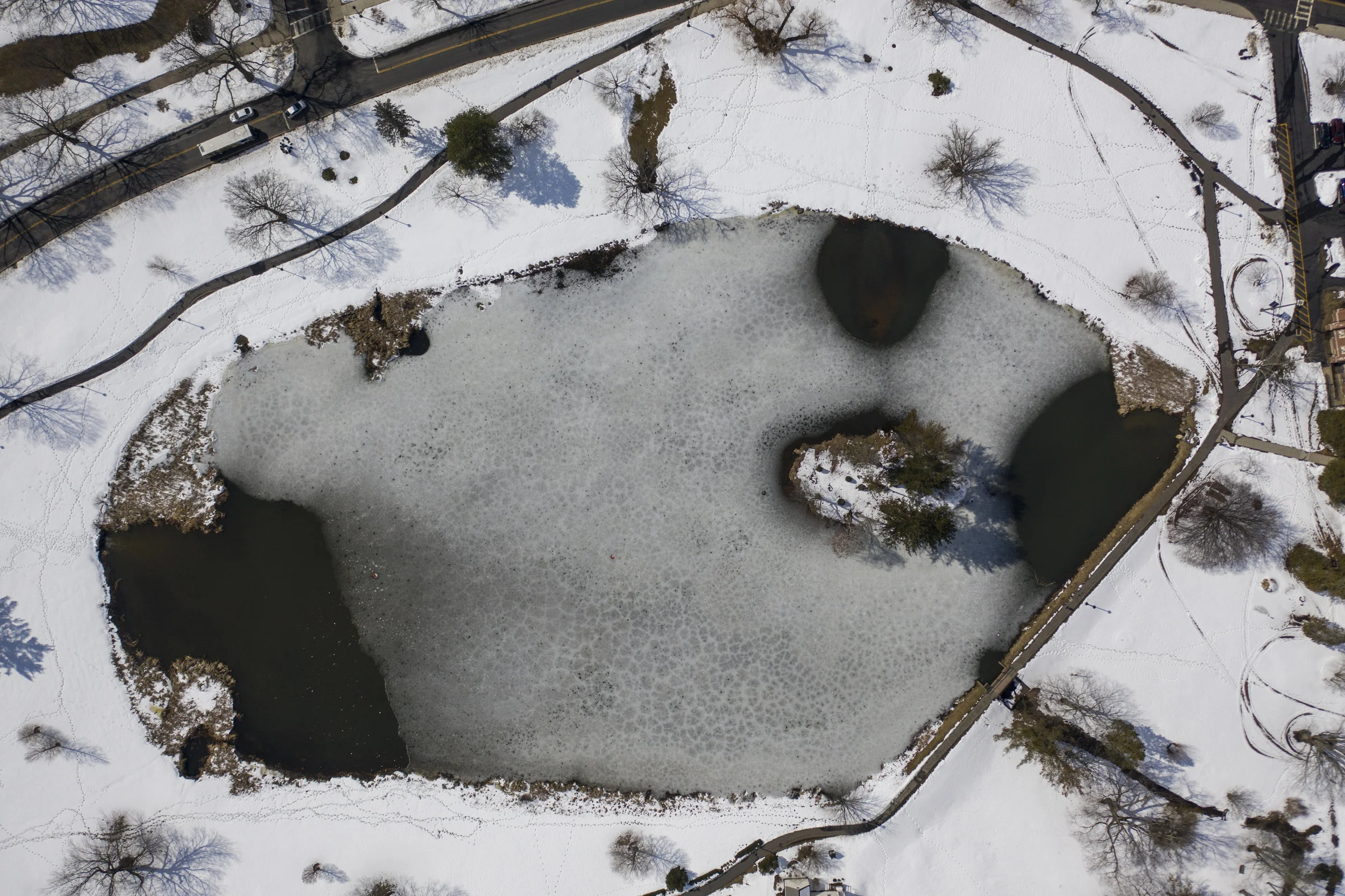 Mirror Lake Drone Shots. (Photo by Eric Wang/The Daily Campus)