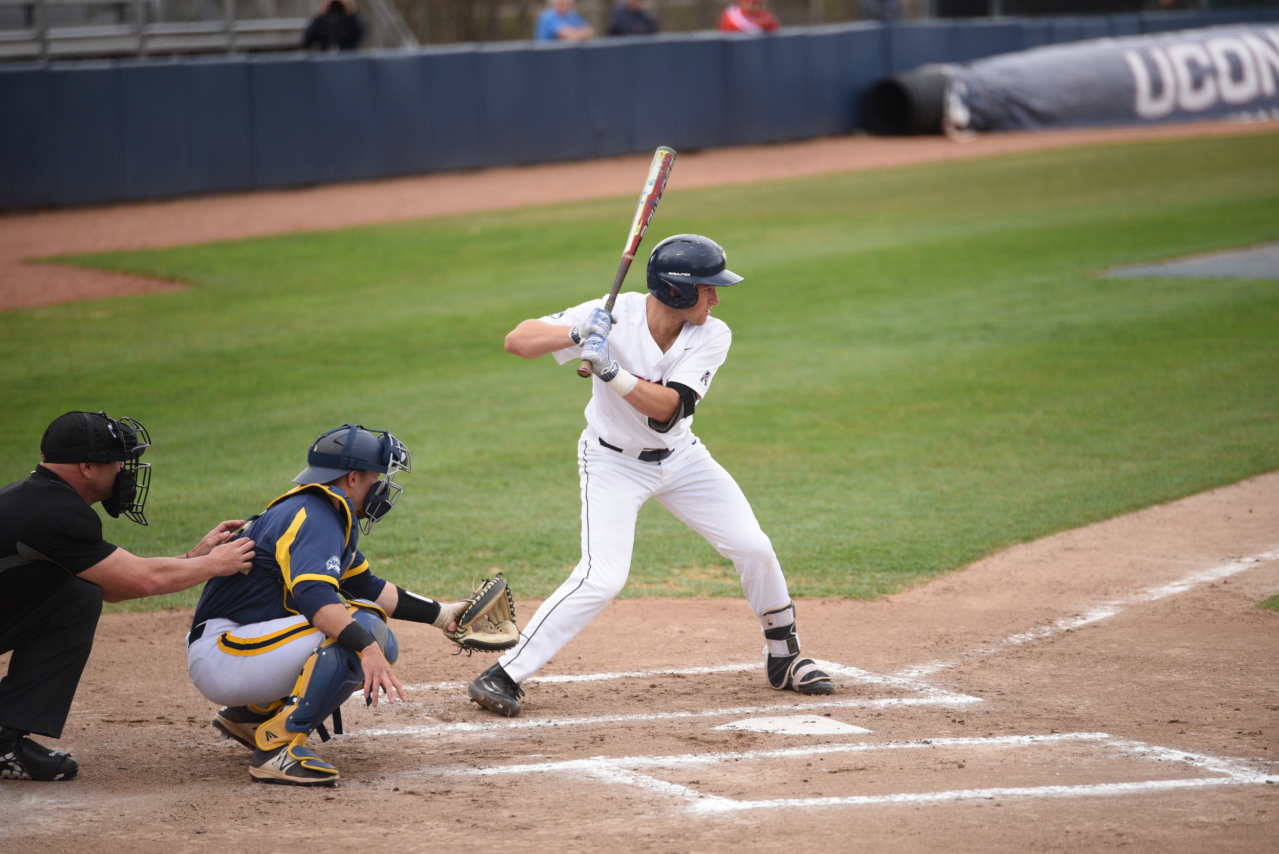 The right fielder from Fayetteville, N.Y. saw his batting average skyrocket 157 points after multiple hits in each game against the Bearcats. (File/The Daily Campus)