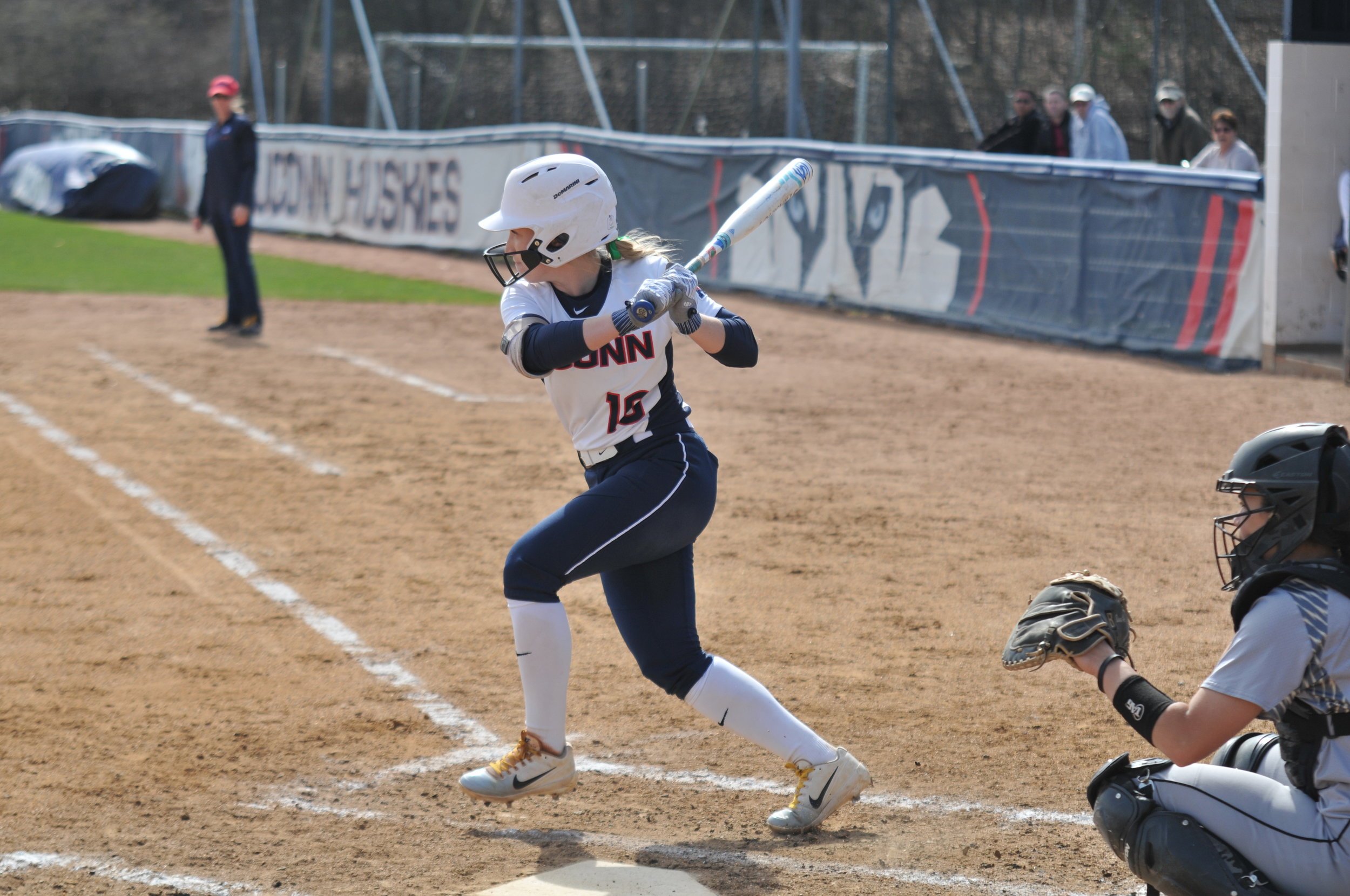 Olson appeared in all three games this weekend for the Huskies, tossing 15 innings and giving up six runs — five earned — on nine hits. (File photo/The Daily Campus)