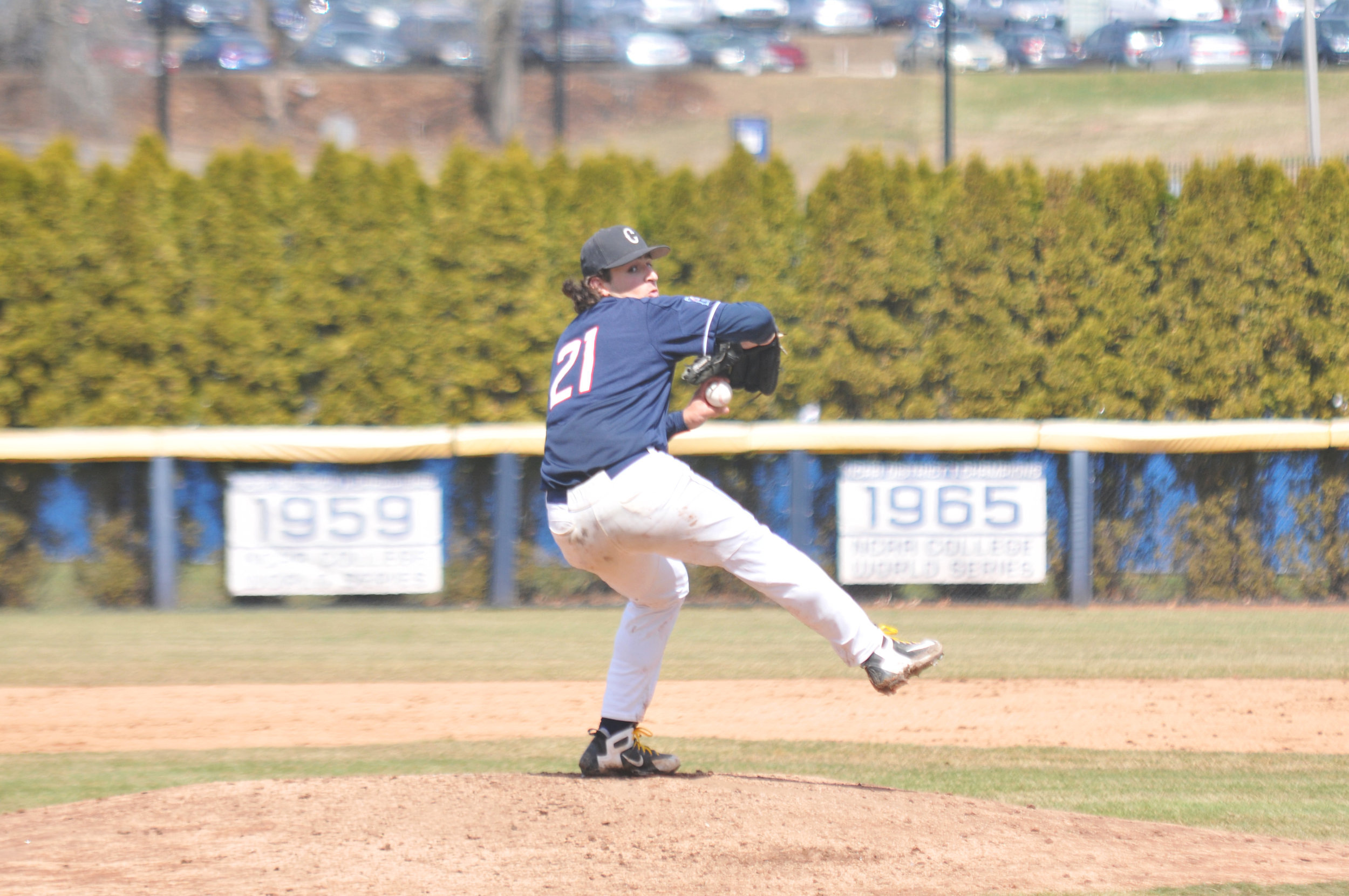 Mason Feole hasn’t been the same pitcher this season that the J.O. Christian Field faithful have grown accustomed to. (File photo/The Daily Campus)
