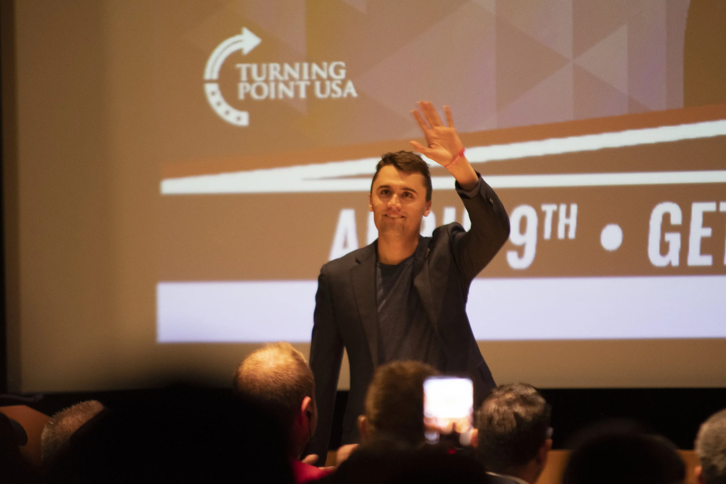 Conservative speakers Dave Rubin, Charlie Kurk and Candace Owens spoke in the Student Union Theater Tuesday night as representatives of Turning Point USA. (Nicholas Hampton/The Daily Campus)