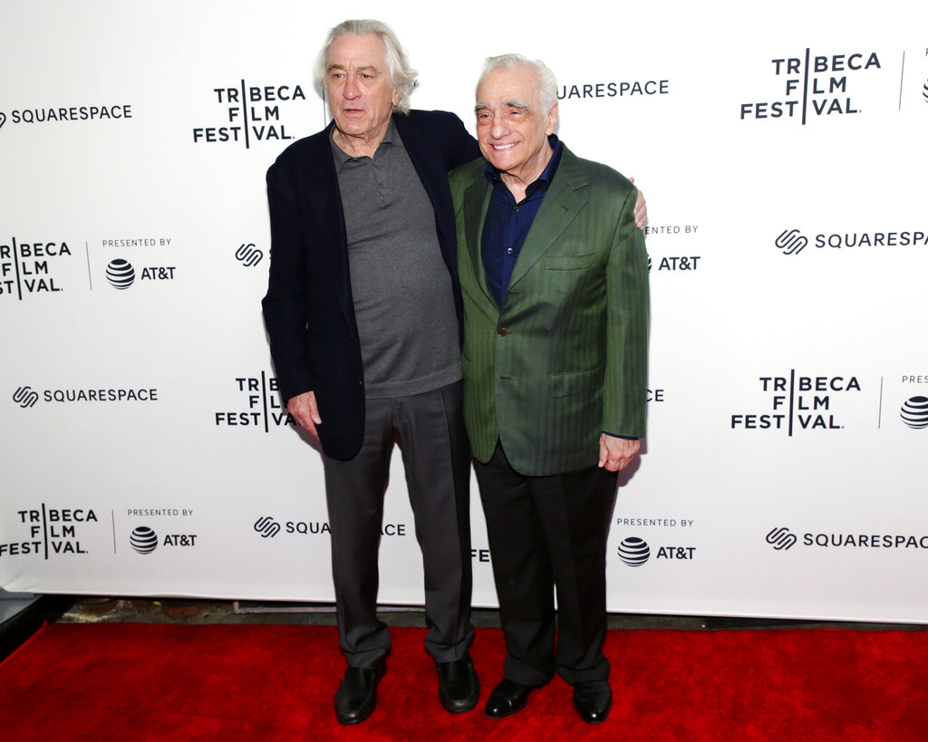 Actor Robert De Niro, left, and director Martin Scorsese attend "Tribeca Talks - Director Series - Martin Scorsese with Robert De Niro" during the 2019 Tribeca Film Festival at the Beacon Theatre on Sunday, April 28, 2019, in New York. (Photo by Brent N. Clarke/Invision/AP)