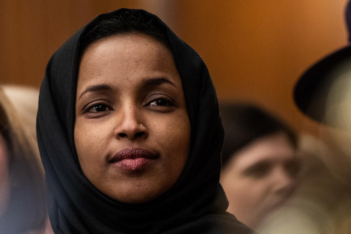 Rep. Ilhan Omar, D-Minn., is seen during an even on Capitol Hill in January. Washington Post photo by Salwan Georges.