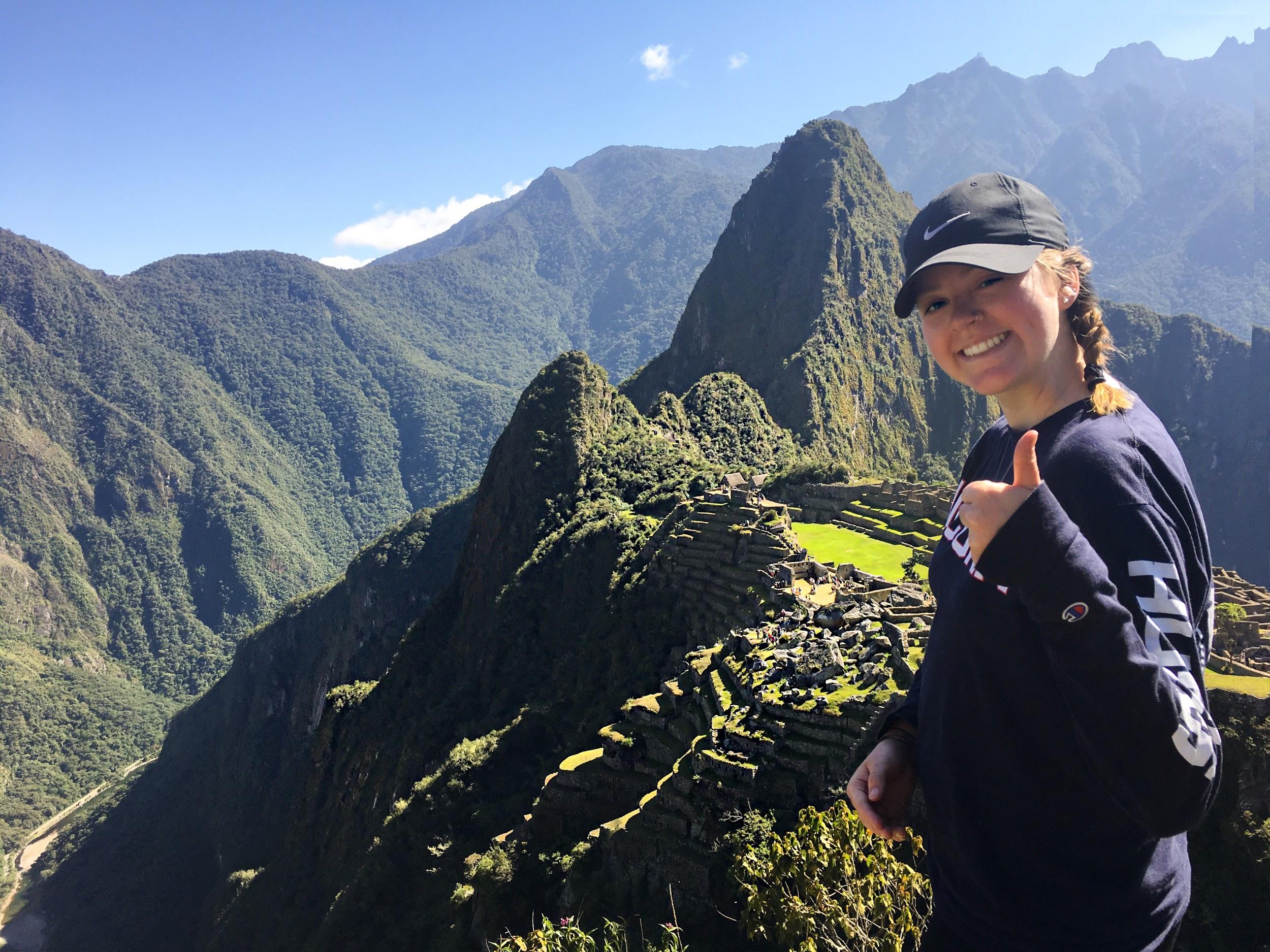 Photo by Rita Plante, Plante at the Machu Picchu Ruins in 2018