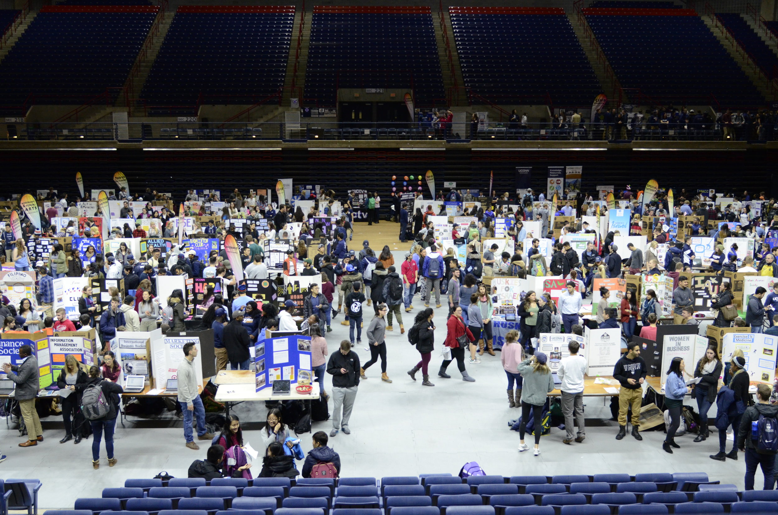 The Involvement Fair happens at the beginning of every semester and gives a platform for UConn’s 700+ clubs to table. Getting involved on campus is immensely important, so go! Photo by Charlotte Lao/The Daily Campus