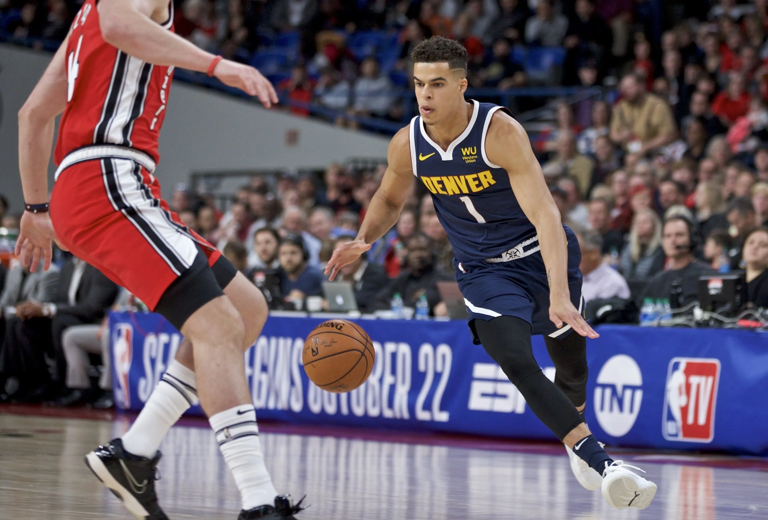 Michael Porter Jr. is back in the NBA after missing the last 571 days with a back injury. He was the projected No. 1 overall pick by fell to 14th due to the injury, so people seem to forget just how talented he is. Photo from The Associated Press.