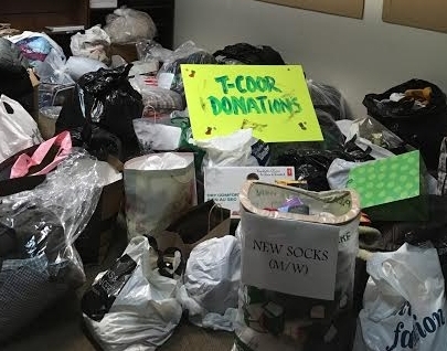 Some of the donations collected from the T-COOR Holiday Party this December