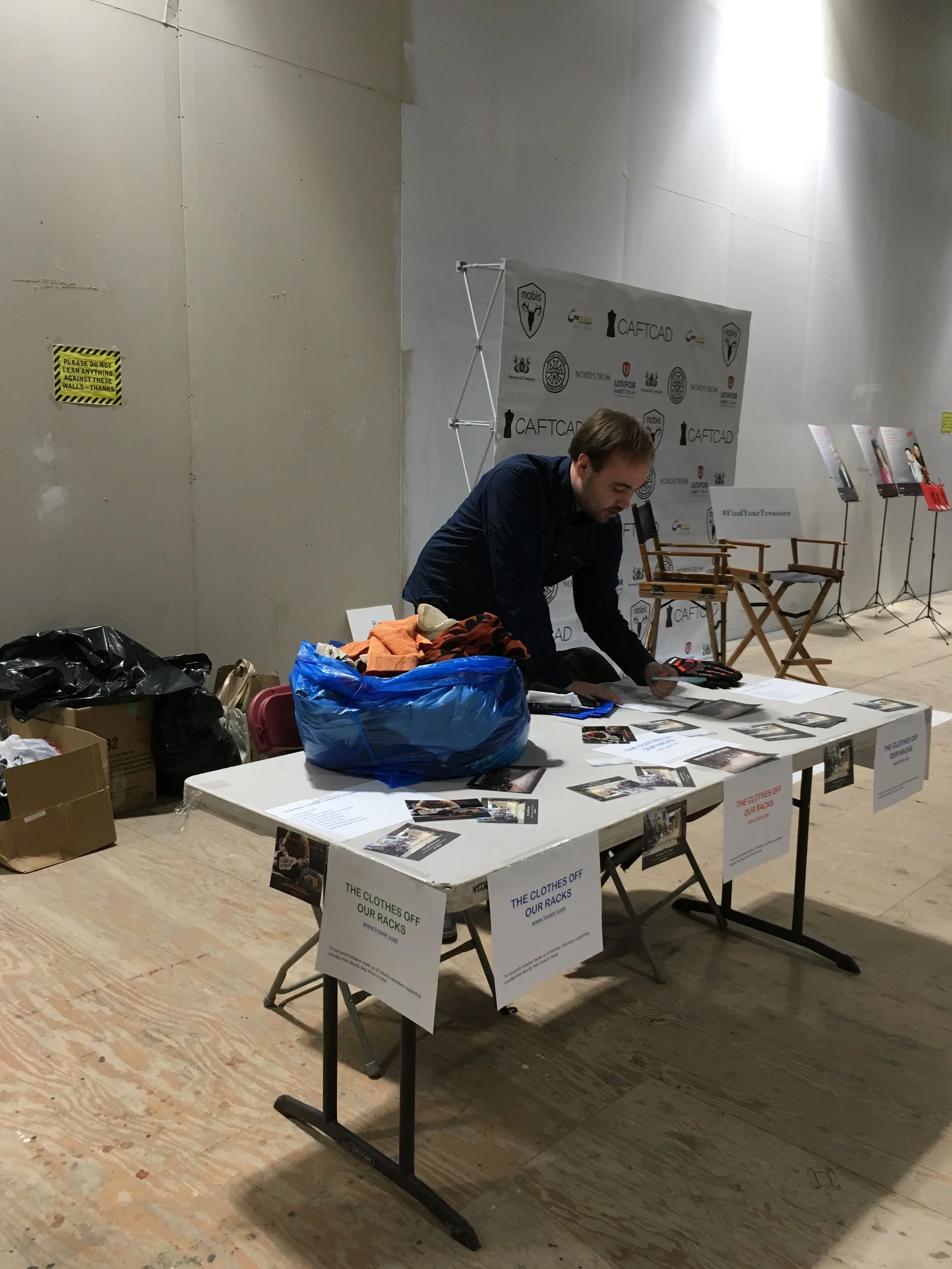 Volunteers spent time manning the table and helped us collect vendor donations for our charities!