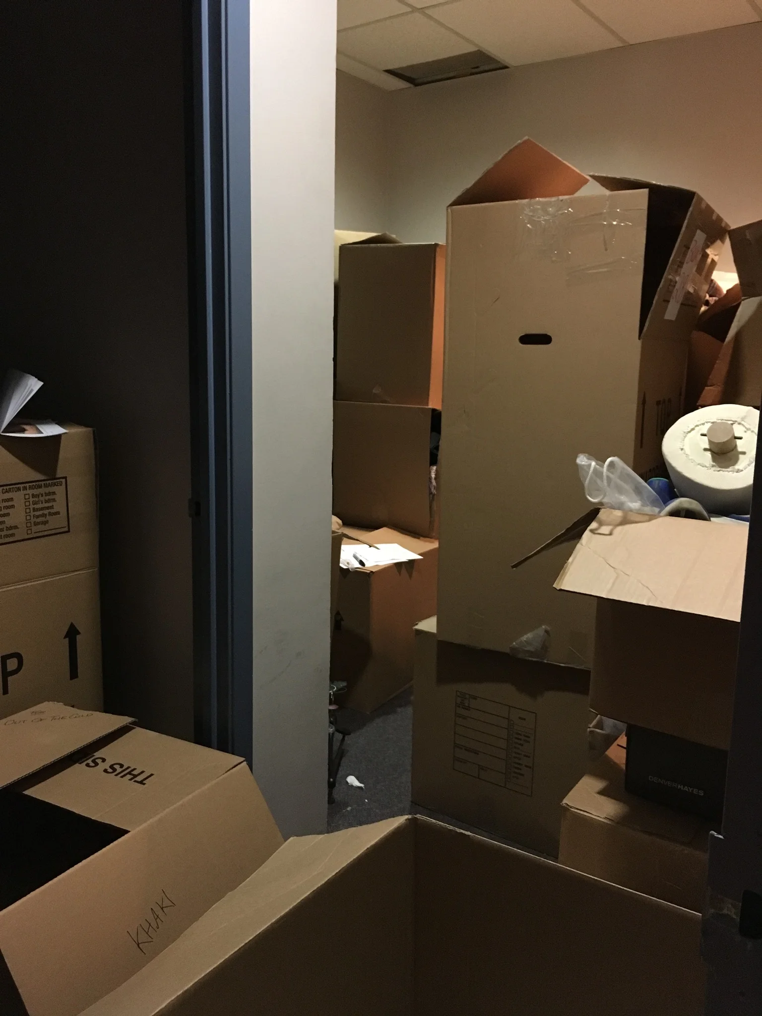 Our storage space at Film Port this Spring which was filled to capacity when we had such generous support from the CAFTCAD sale and a number of productions!