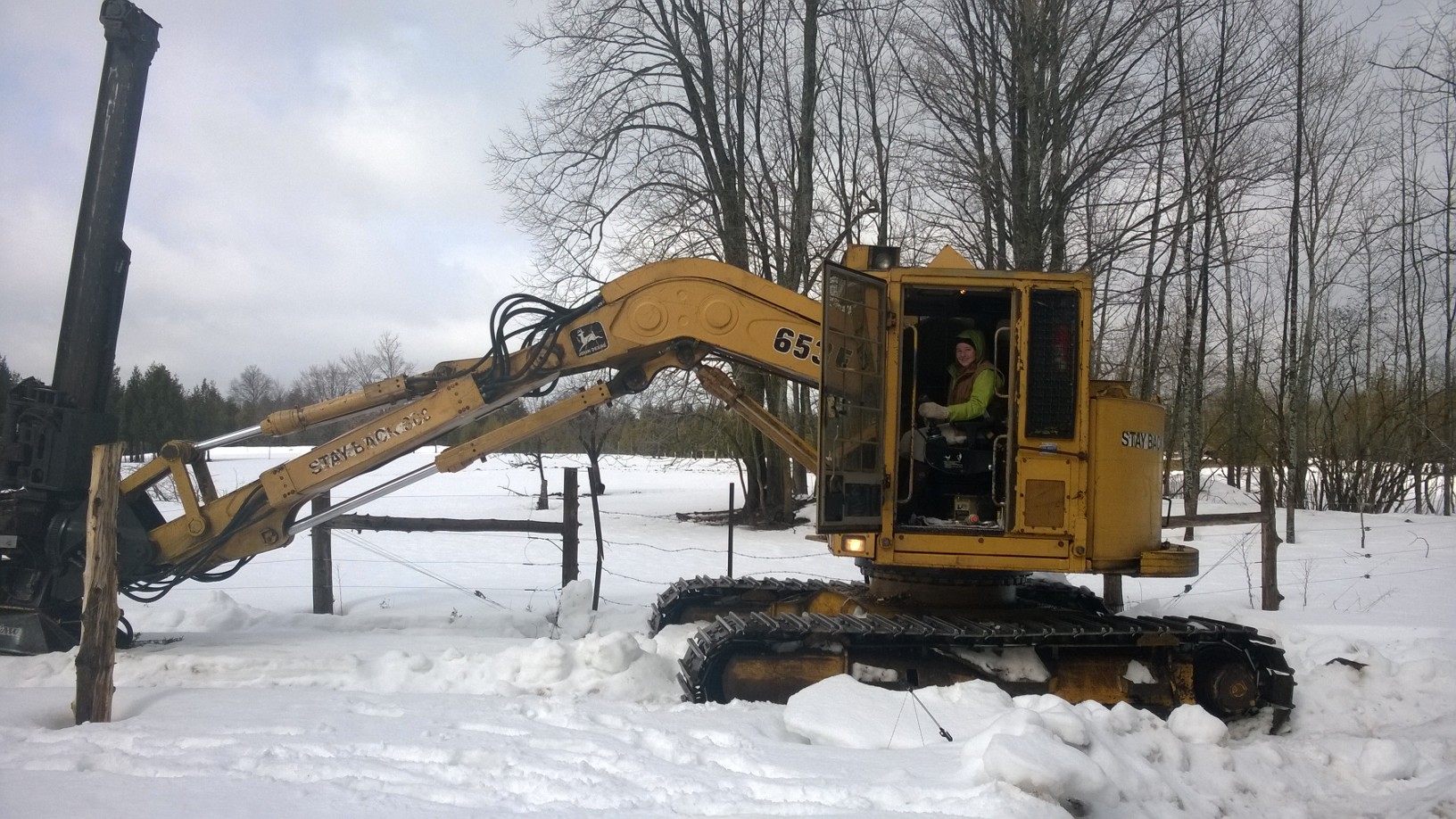 Harvester on an FAP job site