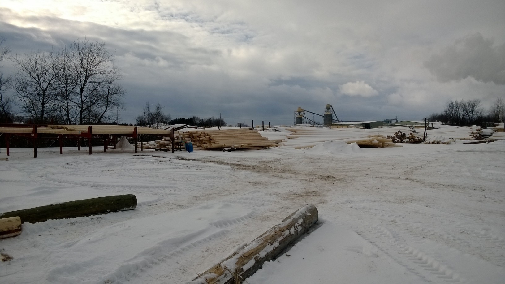 Hydrolake log yard in Cadillac, MI