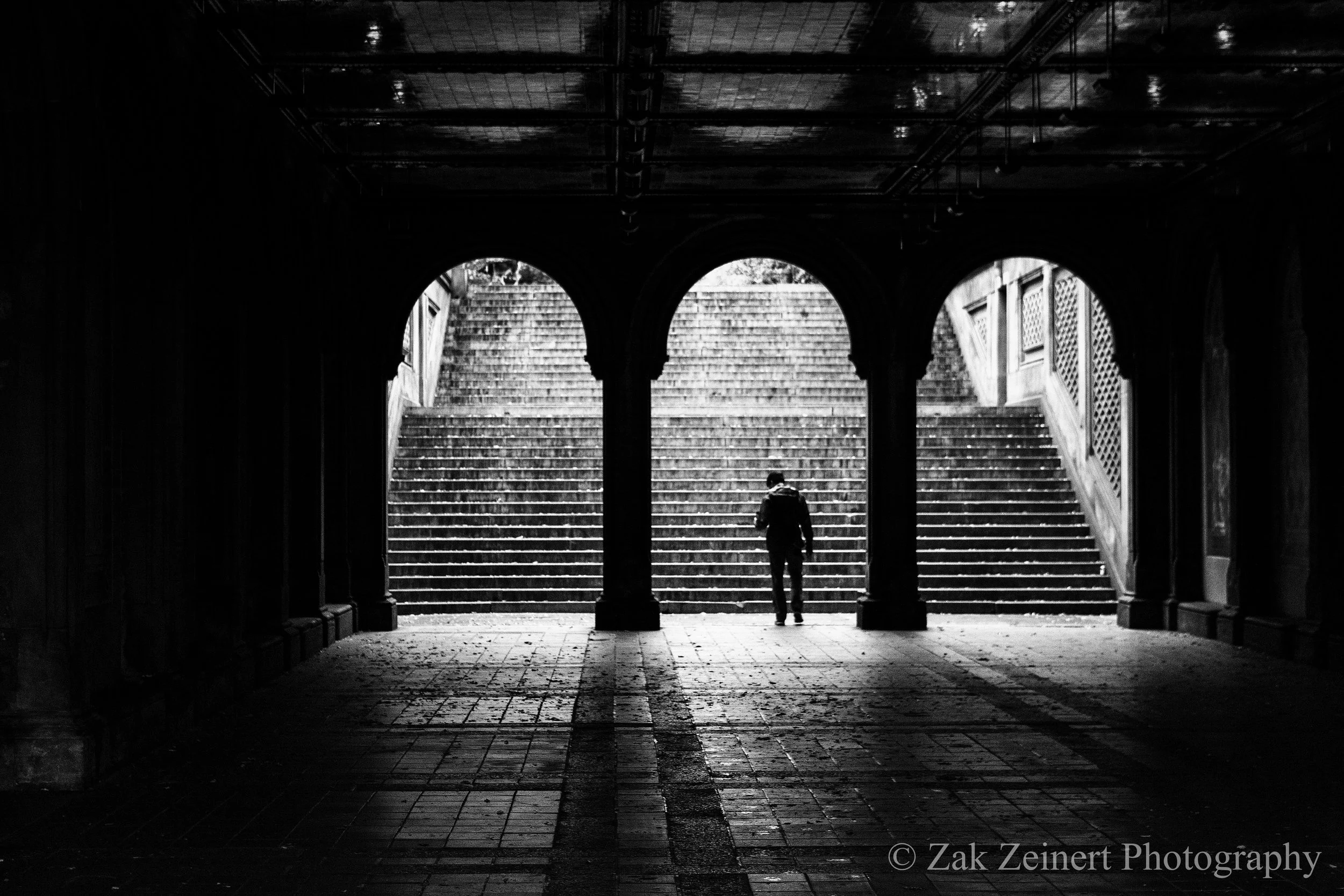 Man walking in Central Park
