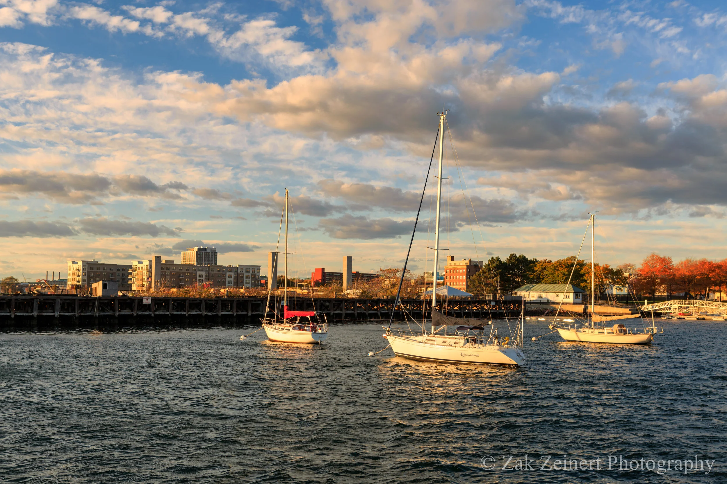 Sailboats in Boston Harbor
