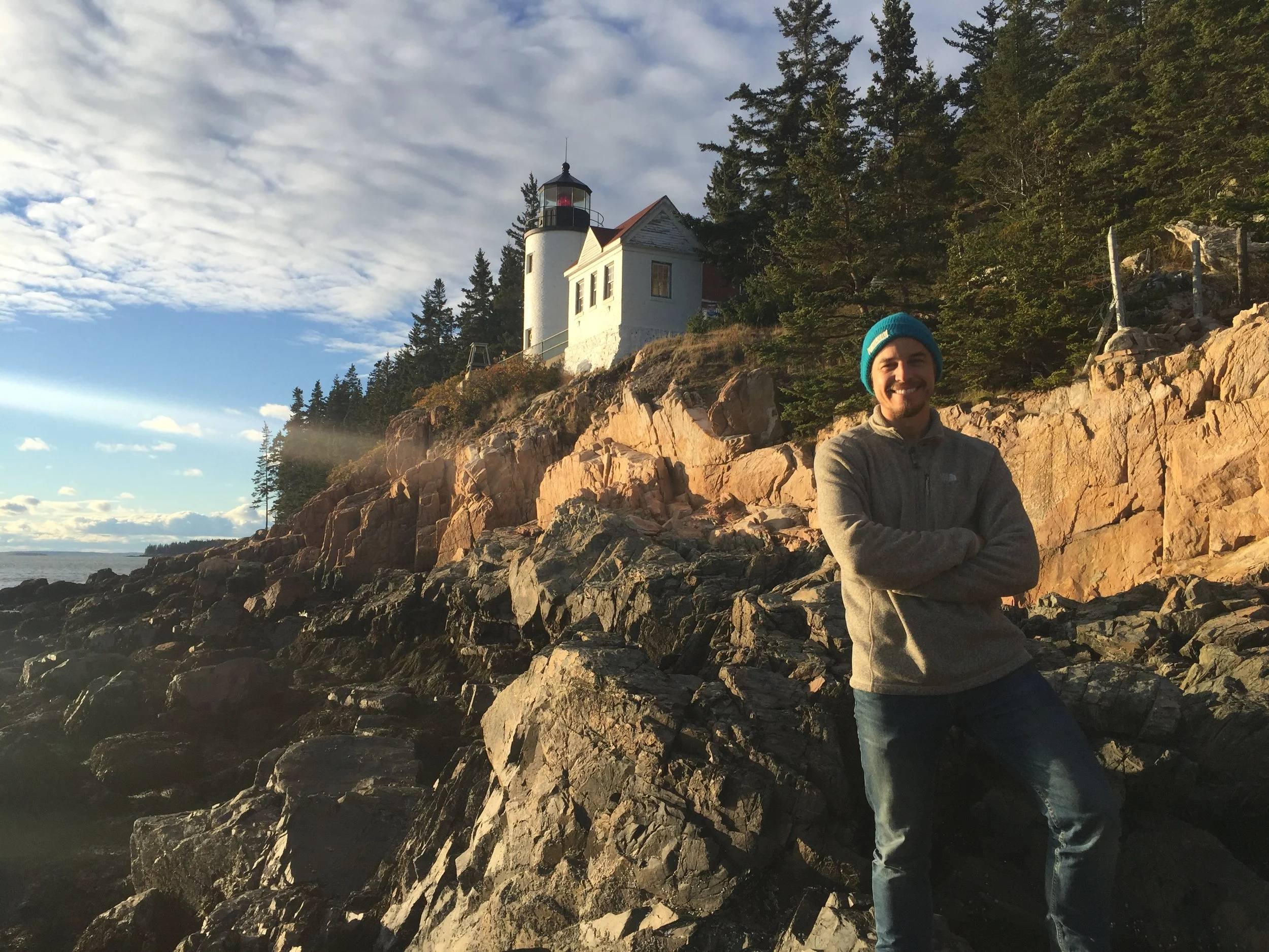 Out shooting the Bass Harbor lighthouse