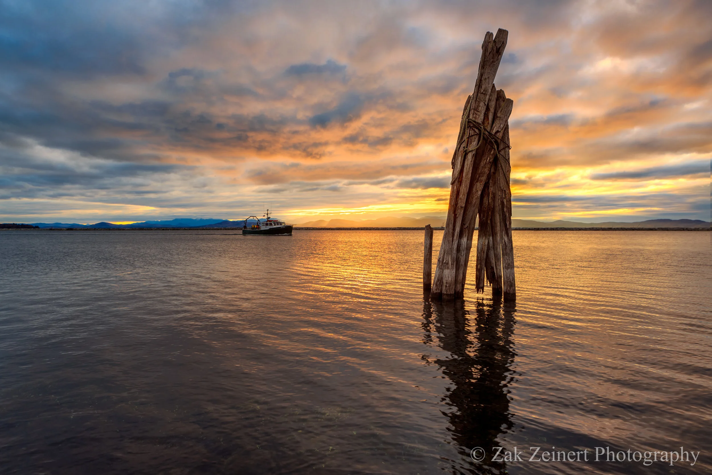 Lake Champlain as seen from Burlington, Vermont. 