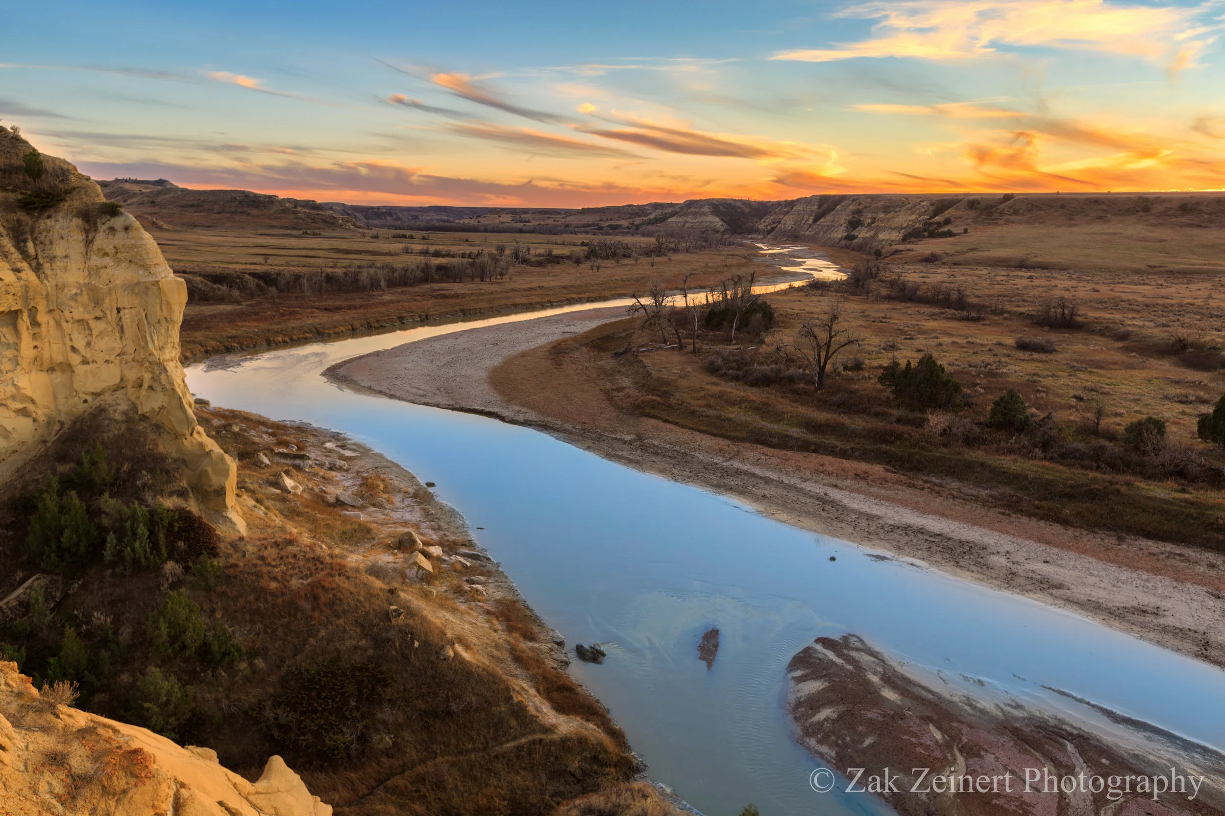 Sunset over the Little Missouri River