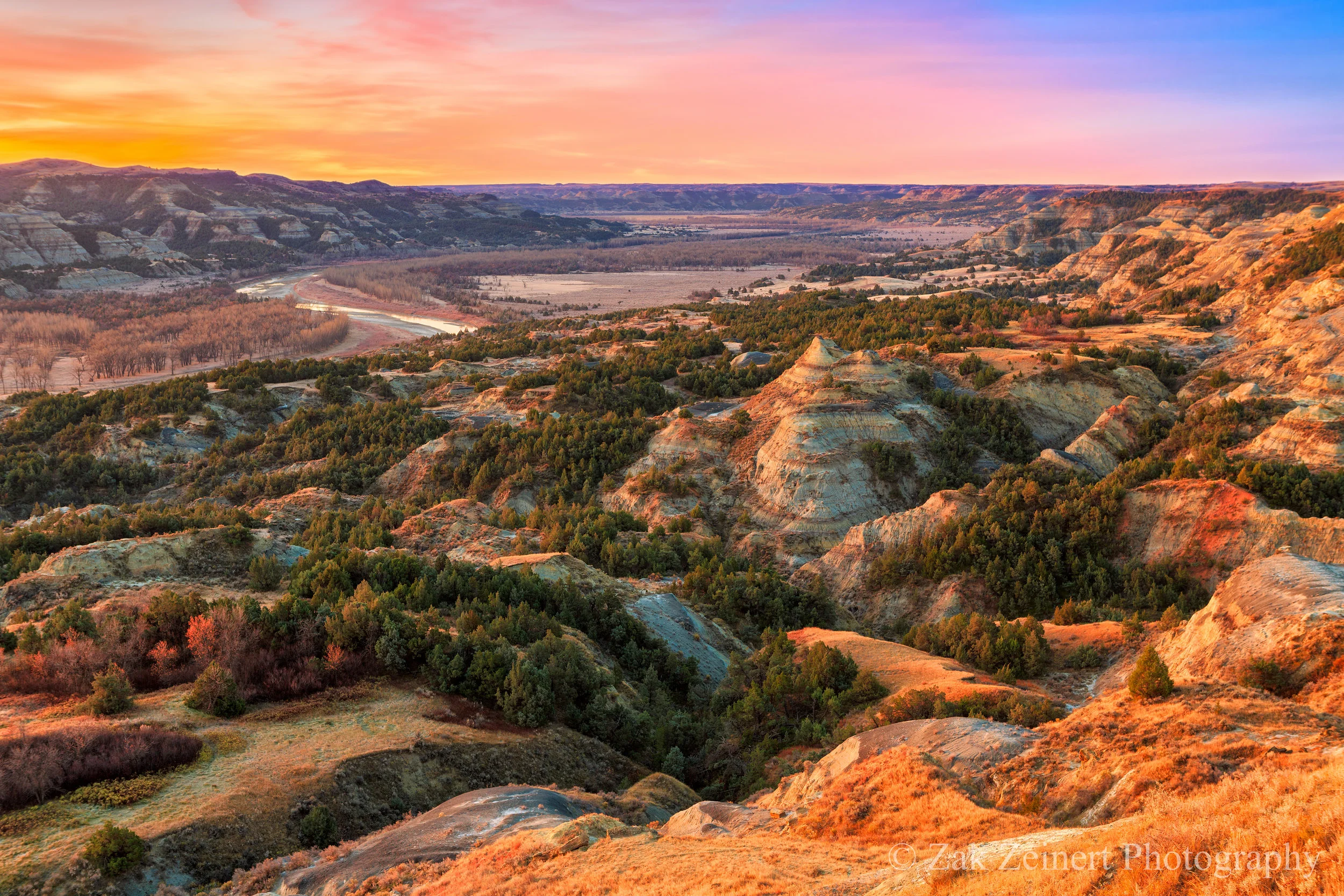 Sunrise at Oxbow Overlook in the north unit. My last morning in the park