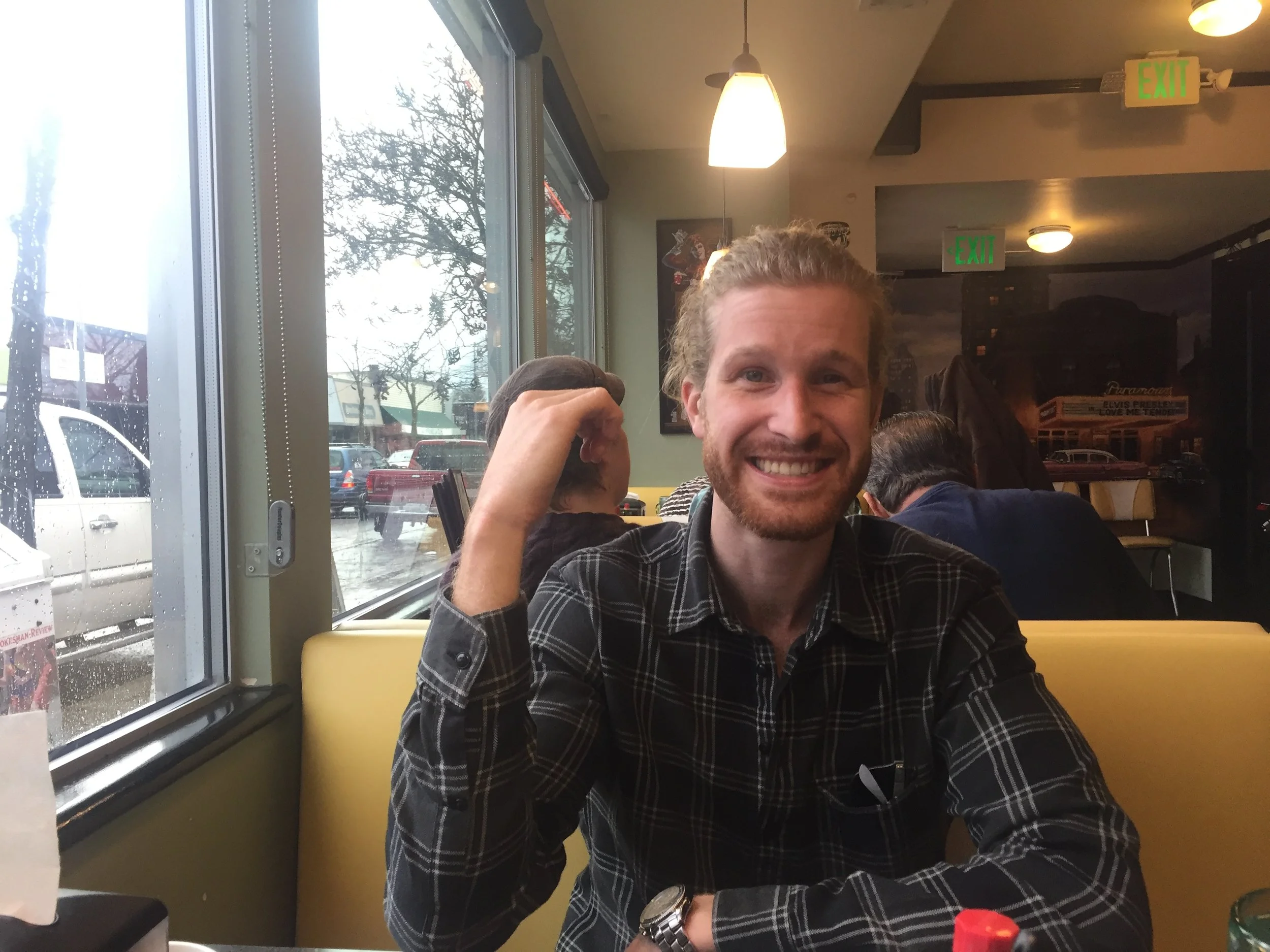 At Ferguson's Diner in Spokane. We didn't know till we got there, but a famous scene with Johnny Depp from Benny and Joon was filmed at this diner. 