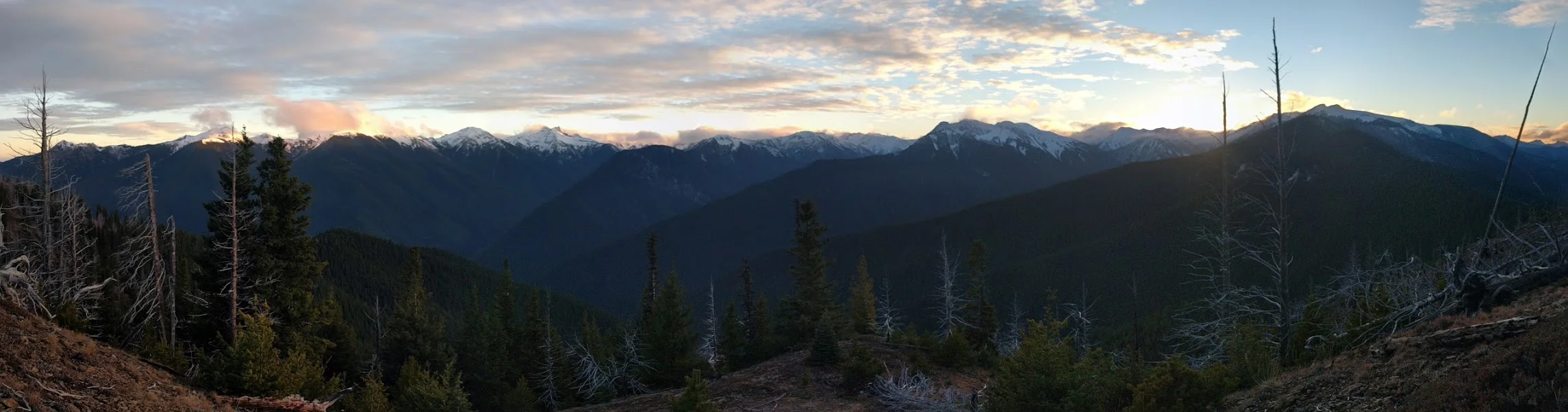 Sunset from camp. Photo courtesy of Jordan Long