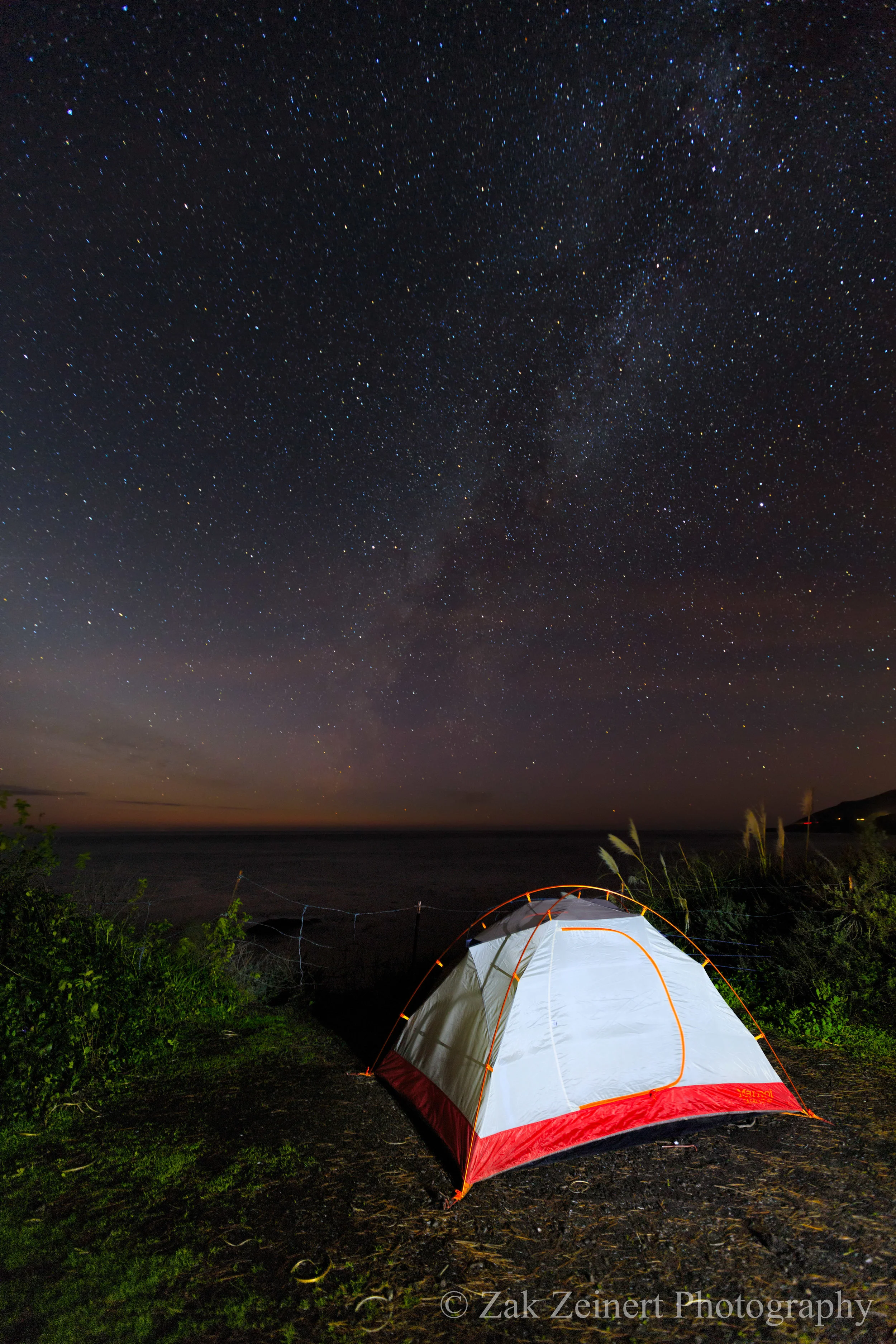 My last night at Kirk Creek Campground in Big Sur