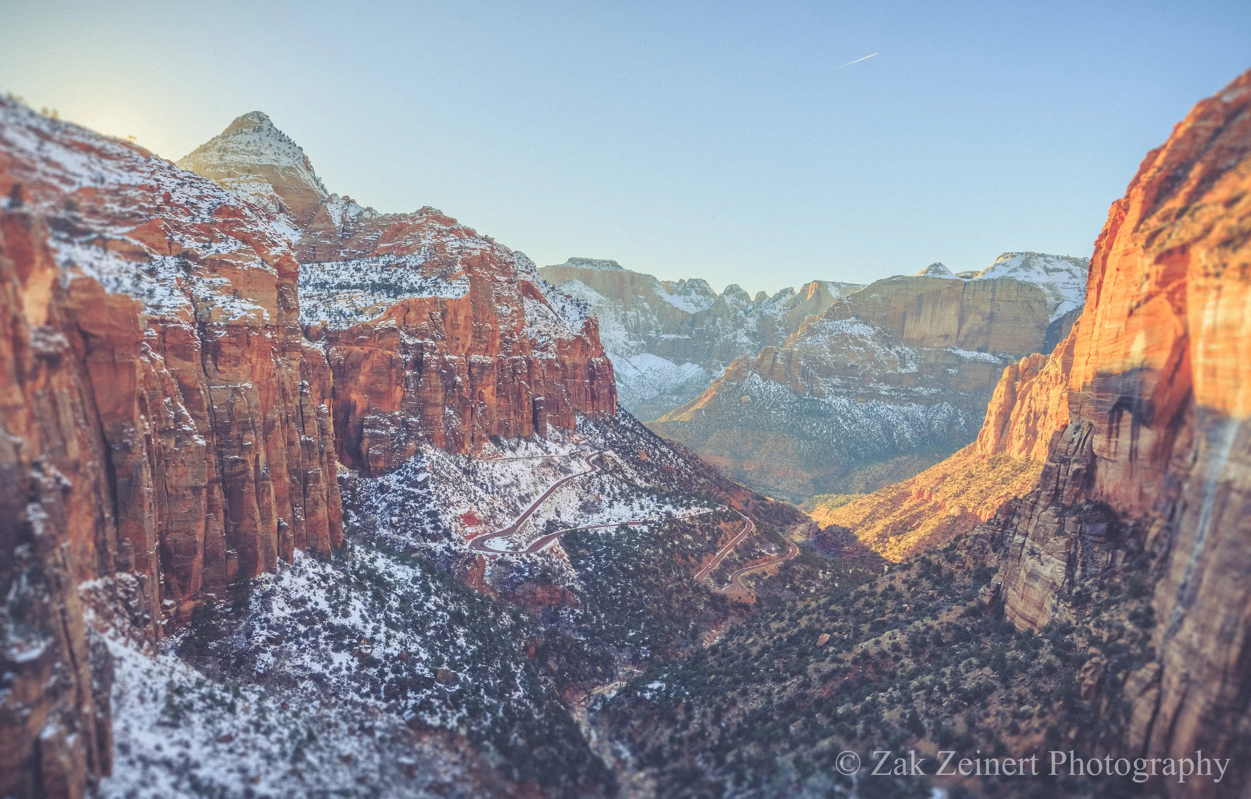 Zion at sunset